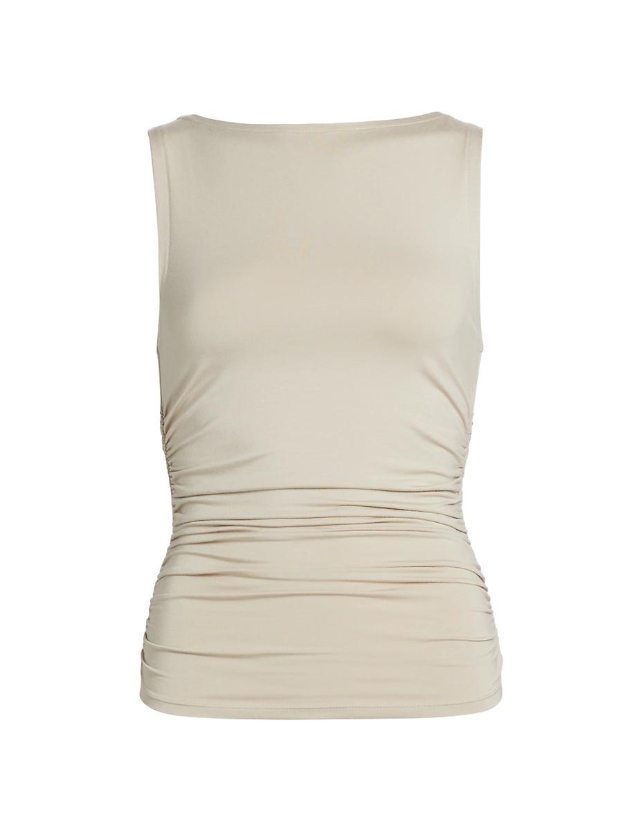Womens Luca Ruched Sleeveless Tank Top Product Image