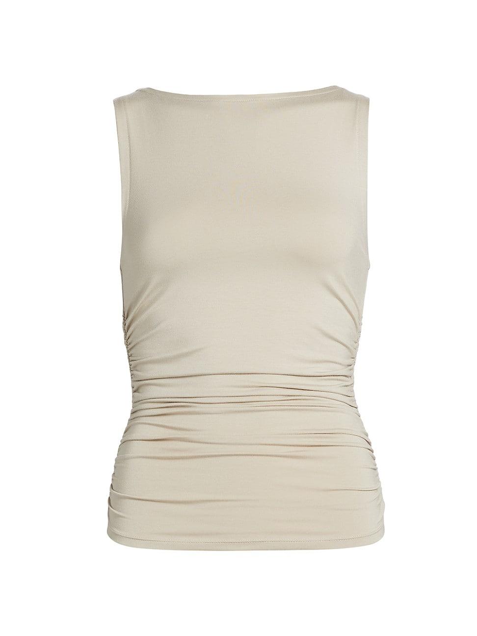 Womens Luca Ruched Sleeveless Tank Top Product Image