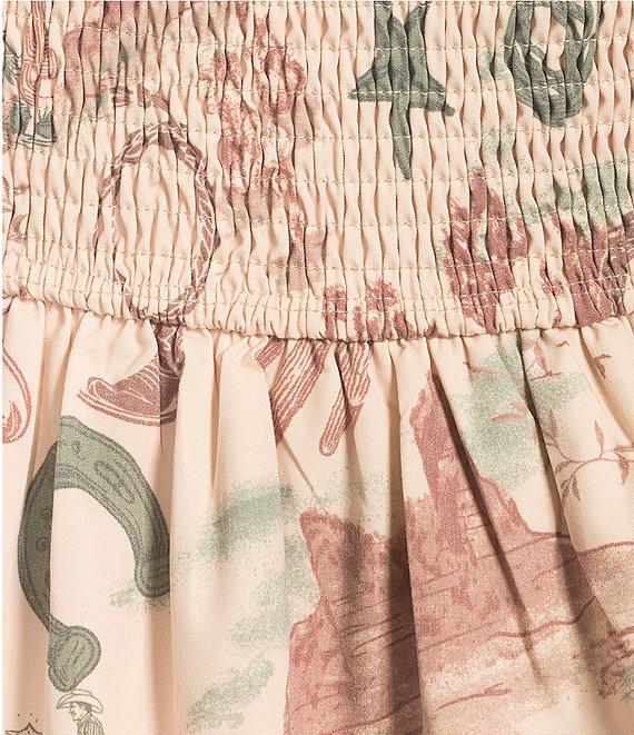 Blu Pepper Western Print Square Neck A-Line Mini Dress Product Image