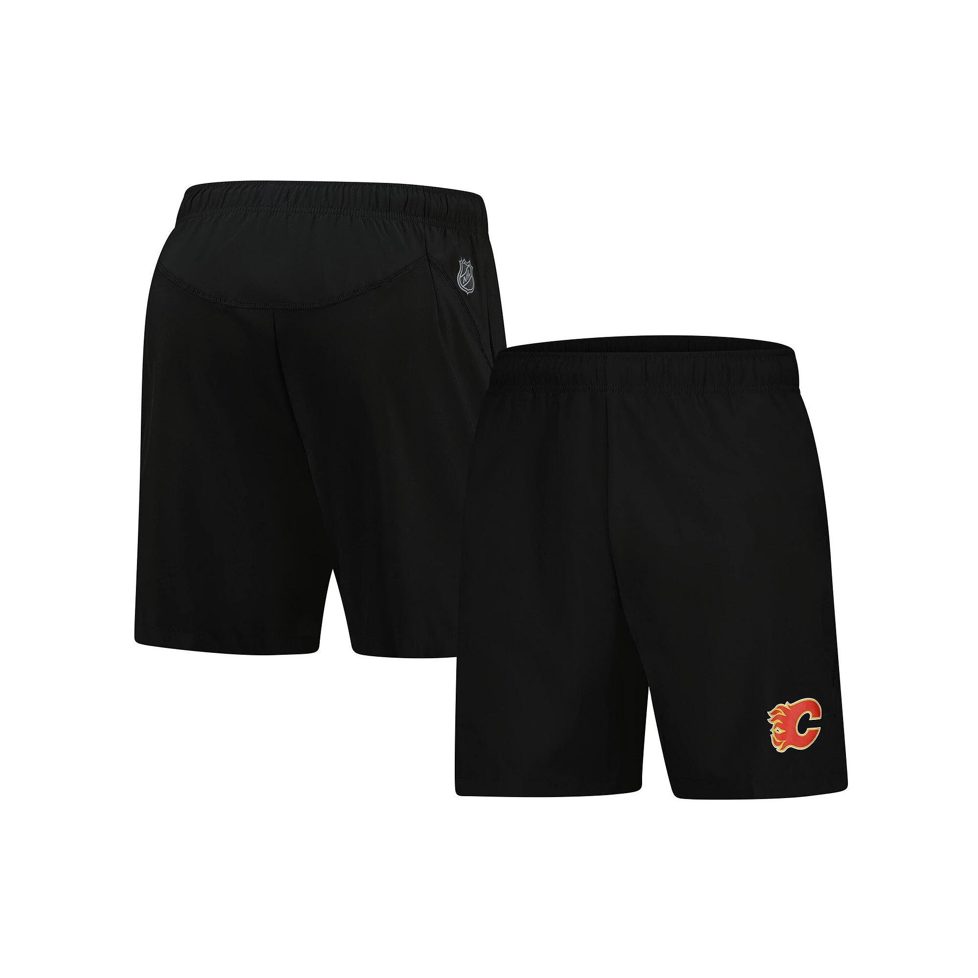 Men's Fanatics Black Calgary Flames Tech Training Shorts,  Product Image