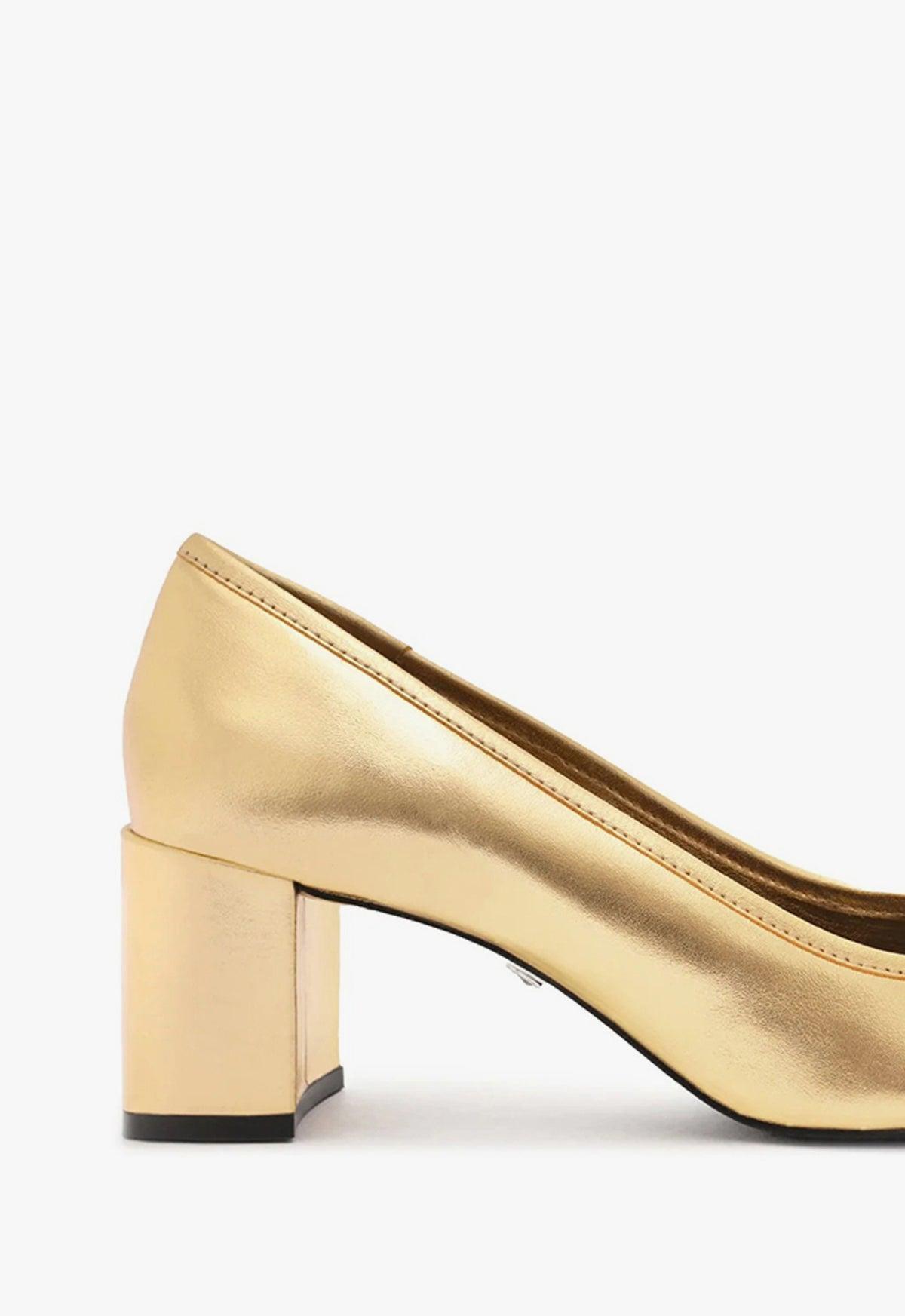 Arissa Block Metallic Leather Pump Product Image