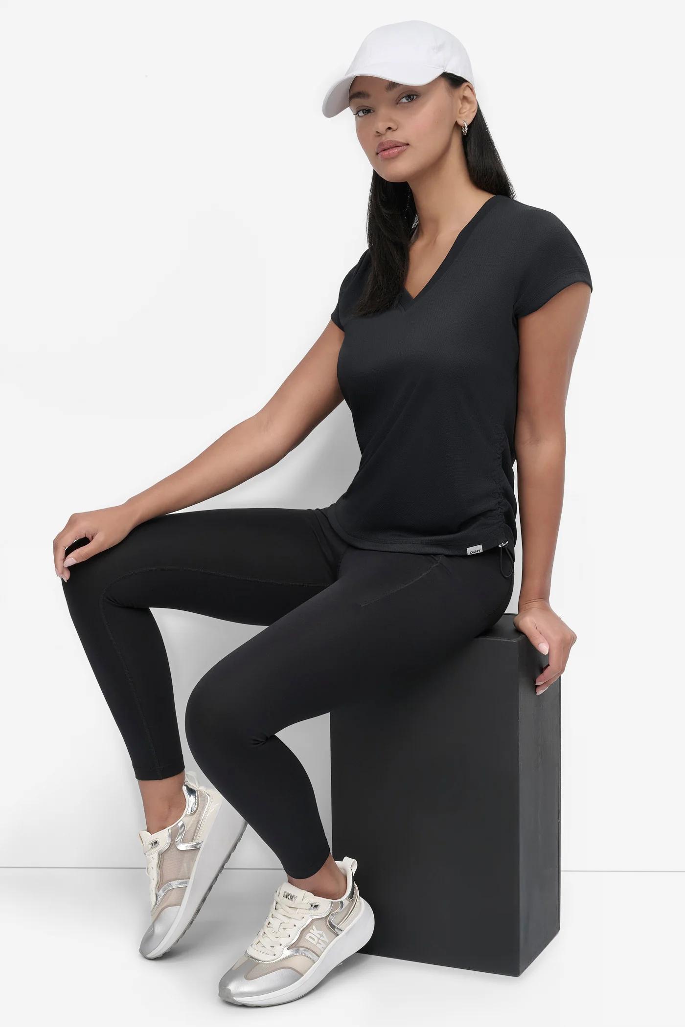 RUCHED TECH-MESH PERFORMANCE TEE Product Image