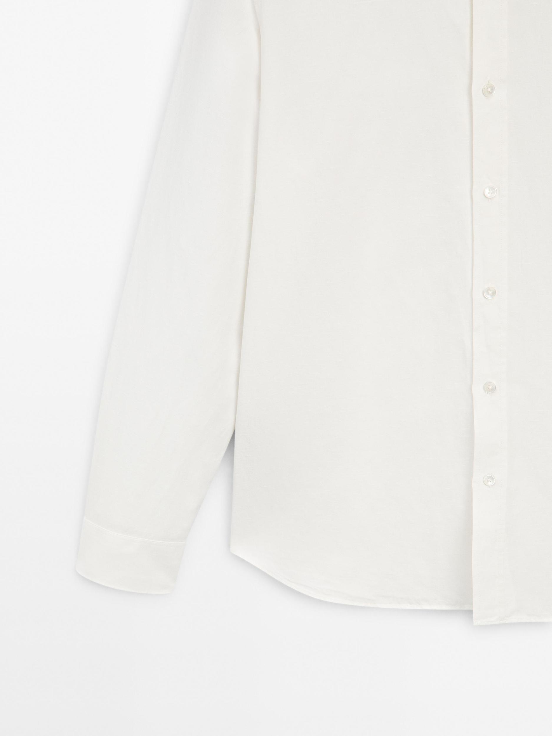 Regular fit linen blend shirt Product Image