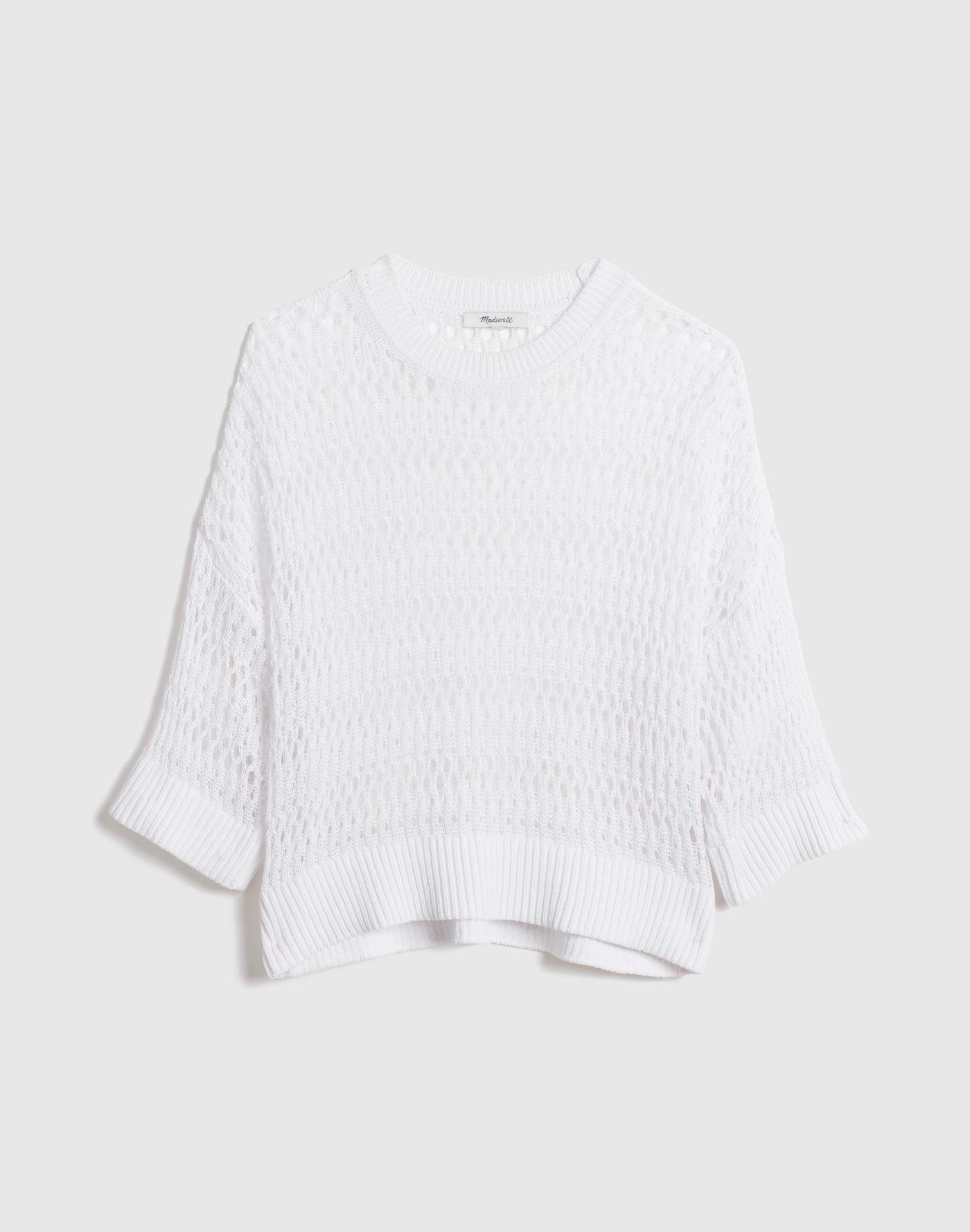 Relaxed Open-Stitch Sweater Tee Product Image