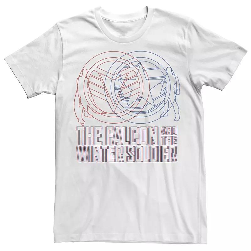 Men's Marvel Falcon And The Winter Soldier Dual Logos Tee,  Product Image