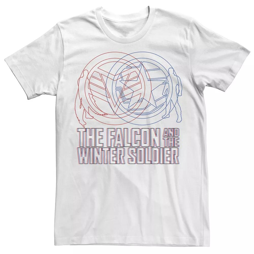 Men's Marvel Falcon And The Winter Soldier Dual Logos Tee,  Product Image