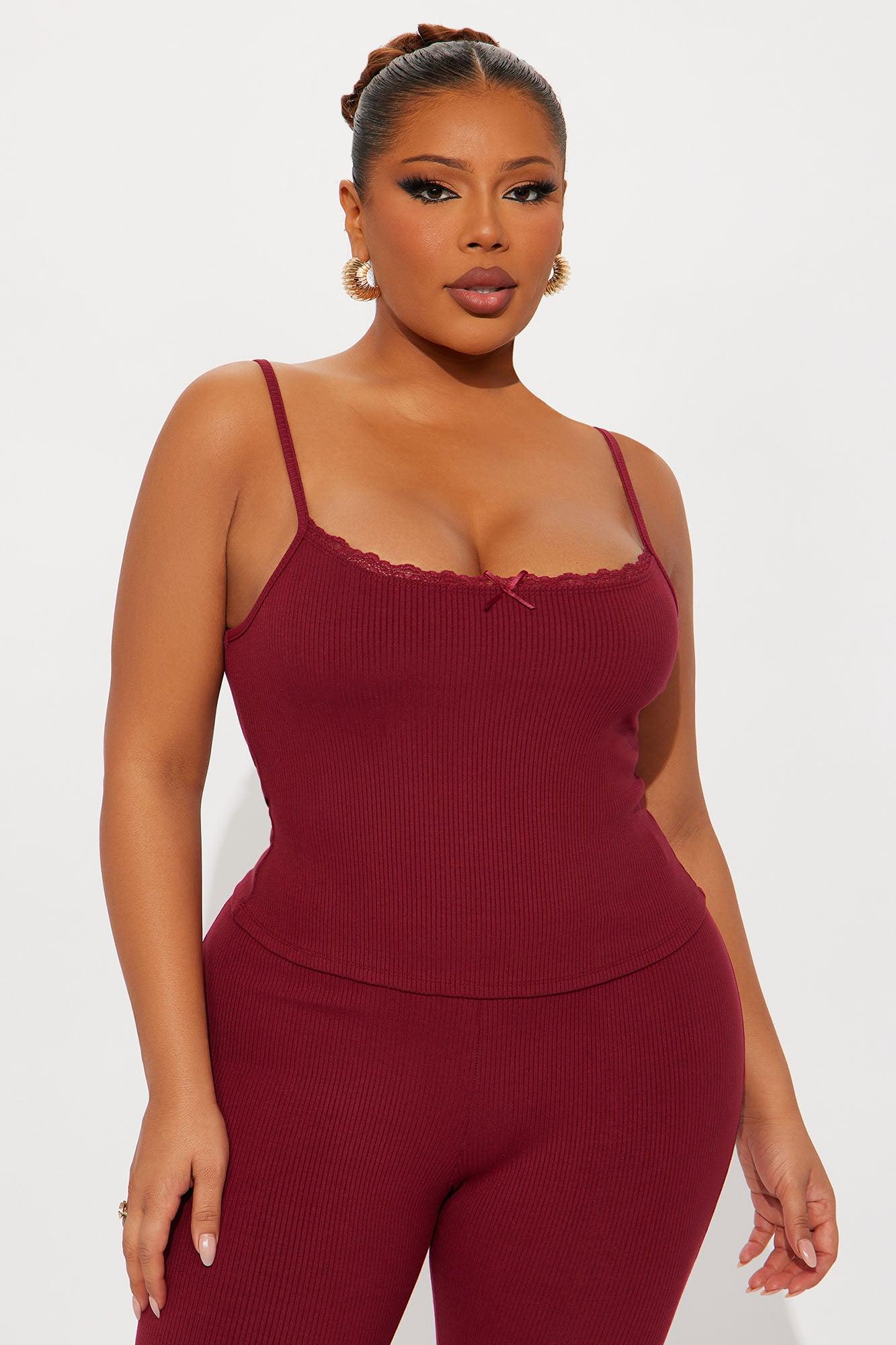 Stirling Snatched Capri Pant Set - Burgundy Female Product Image