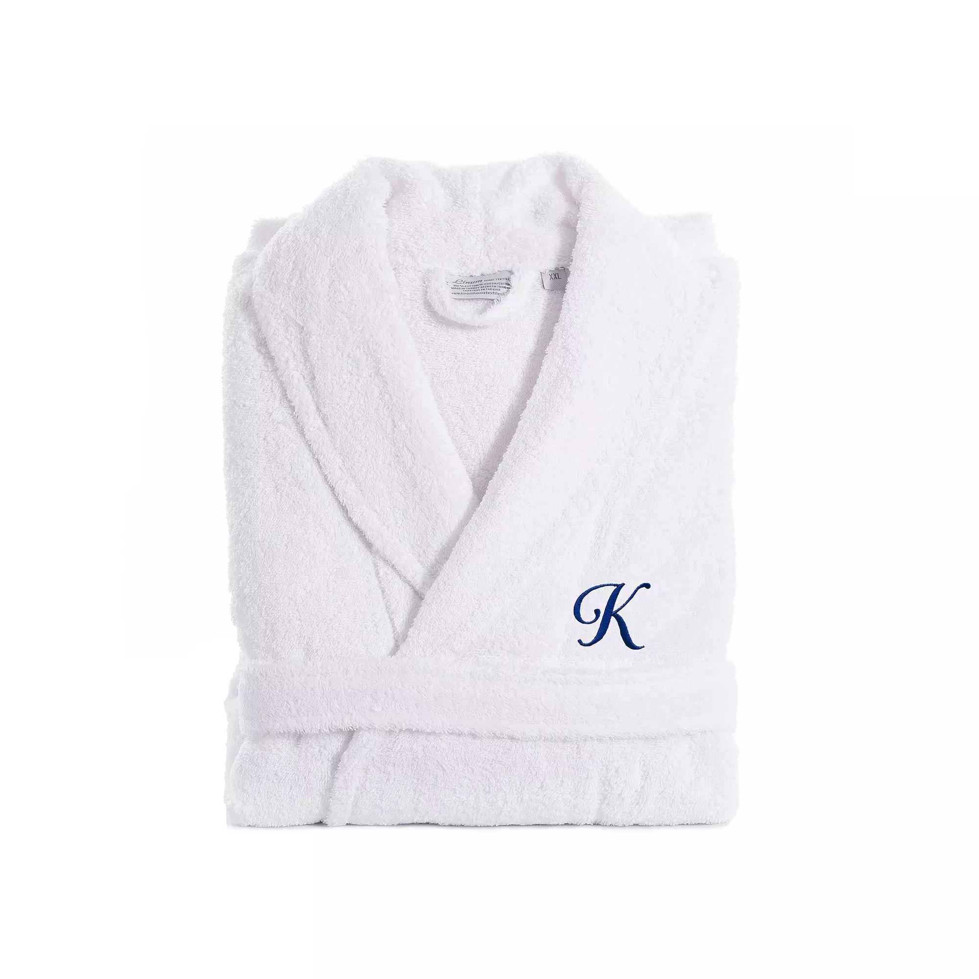 Linum Home Textiles Turkish Cotton Personalized Unisex Tie Front Terry Bathrobe, Adult Unisex,  Product Image