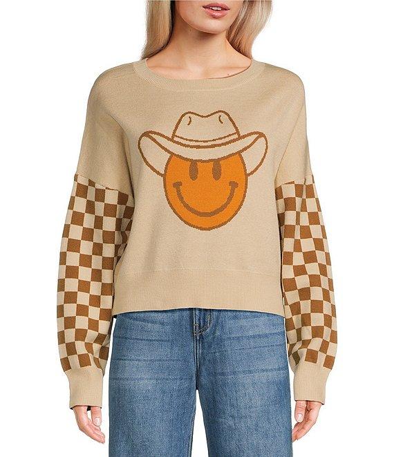 Originality Long Sleeve Cowboy Smiley Sweater Product Image
