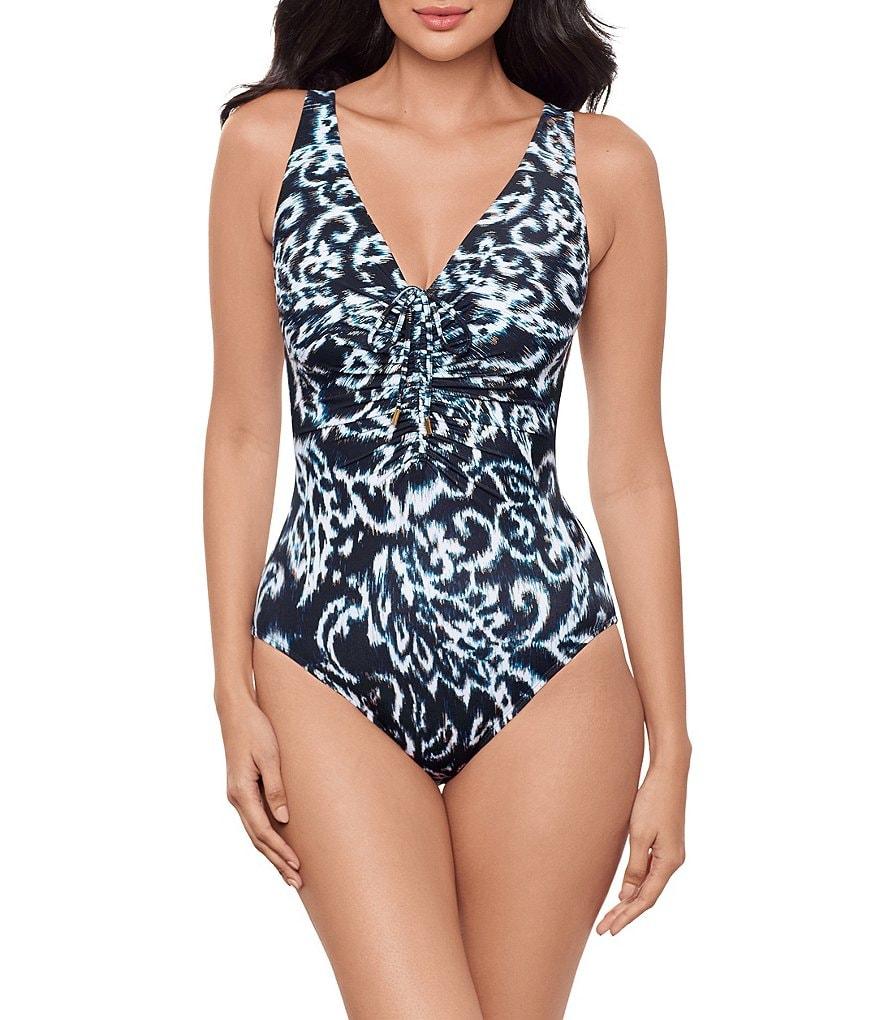Miraclesuit Adorn Bella V-Neck Adjustable Shirring Tie Soft Cup One Piece Swimsuit Product Image