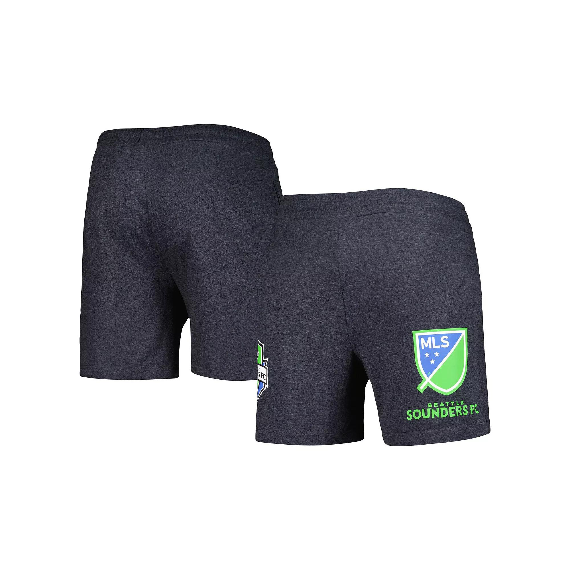 Men's Concepts Sport  Charcoal Seattle Sounders FC Multi-Logo Shorts, Size: XL Product Image