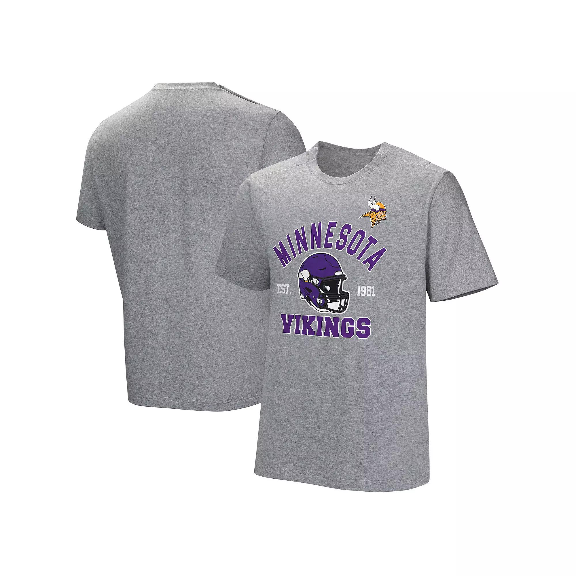 Men's  Gray Minnesota Vikings Tackle Adaptive T-Shirt, Size: Large, Grey Product Image