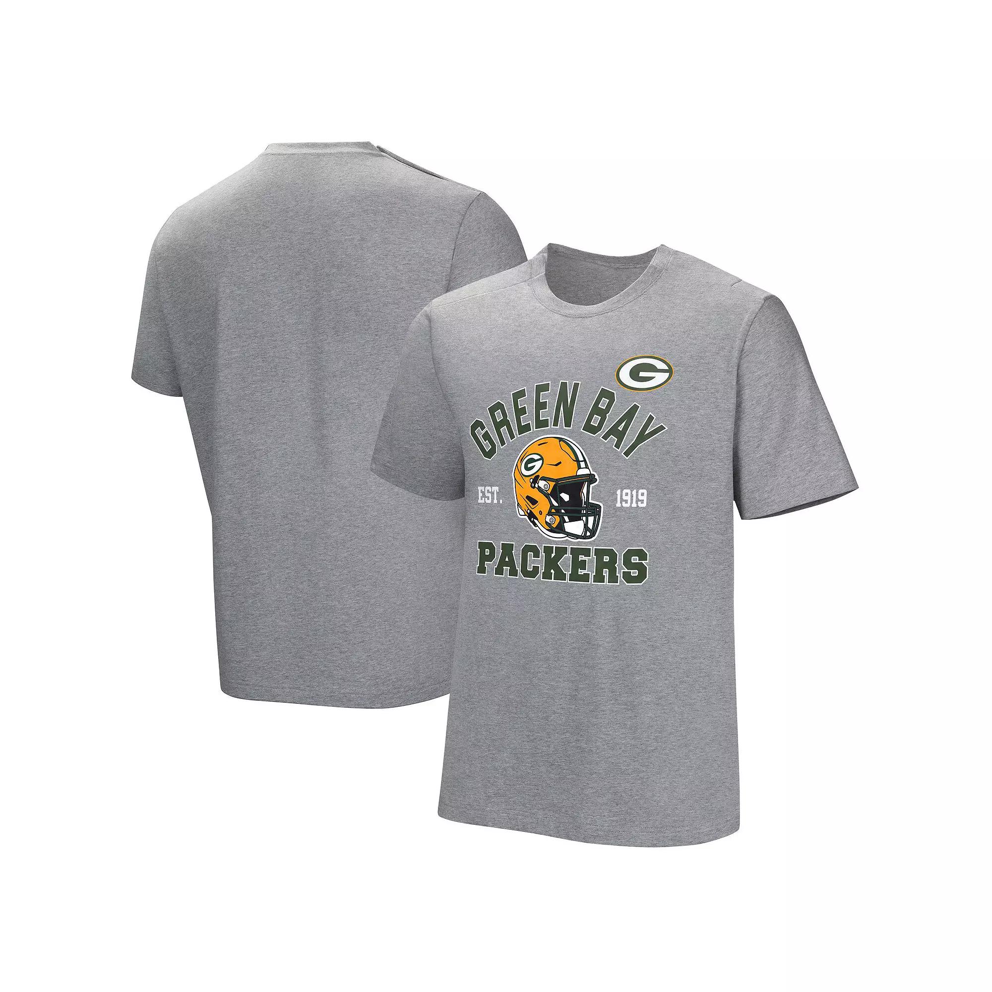 Men's Gray Green Bay Packers Tackle Adaptive T-Shirt,  Product Image