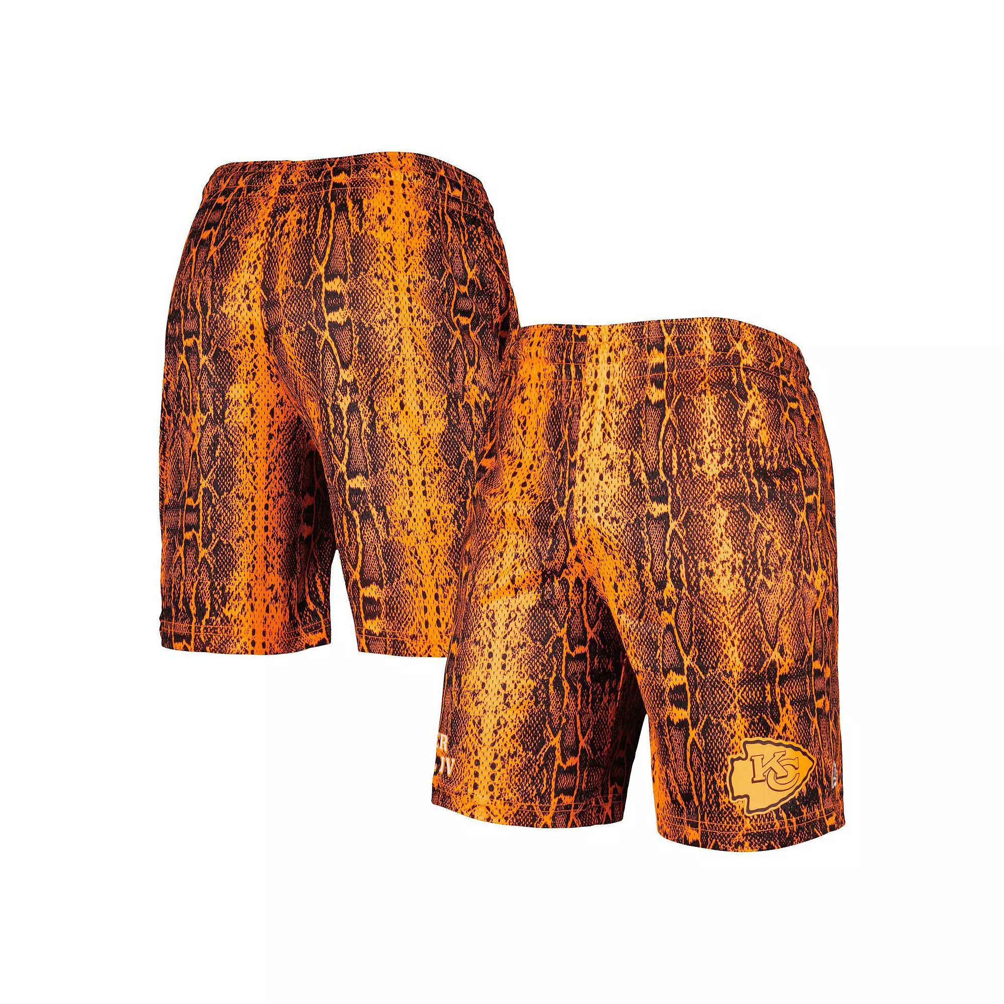 Men's New Era Orange Kansas City Chiefs Summer Pop Shorts,  Product Image