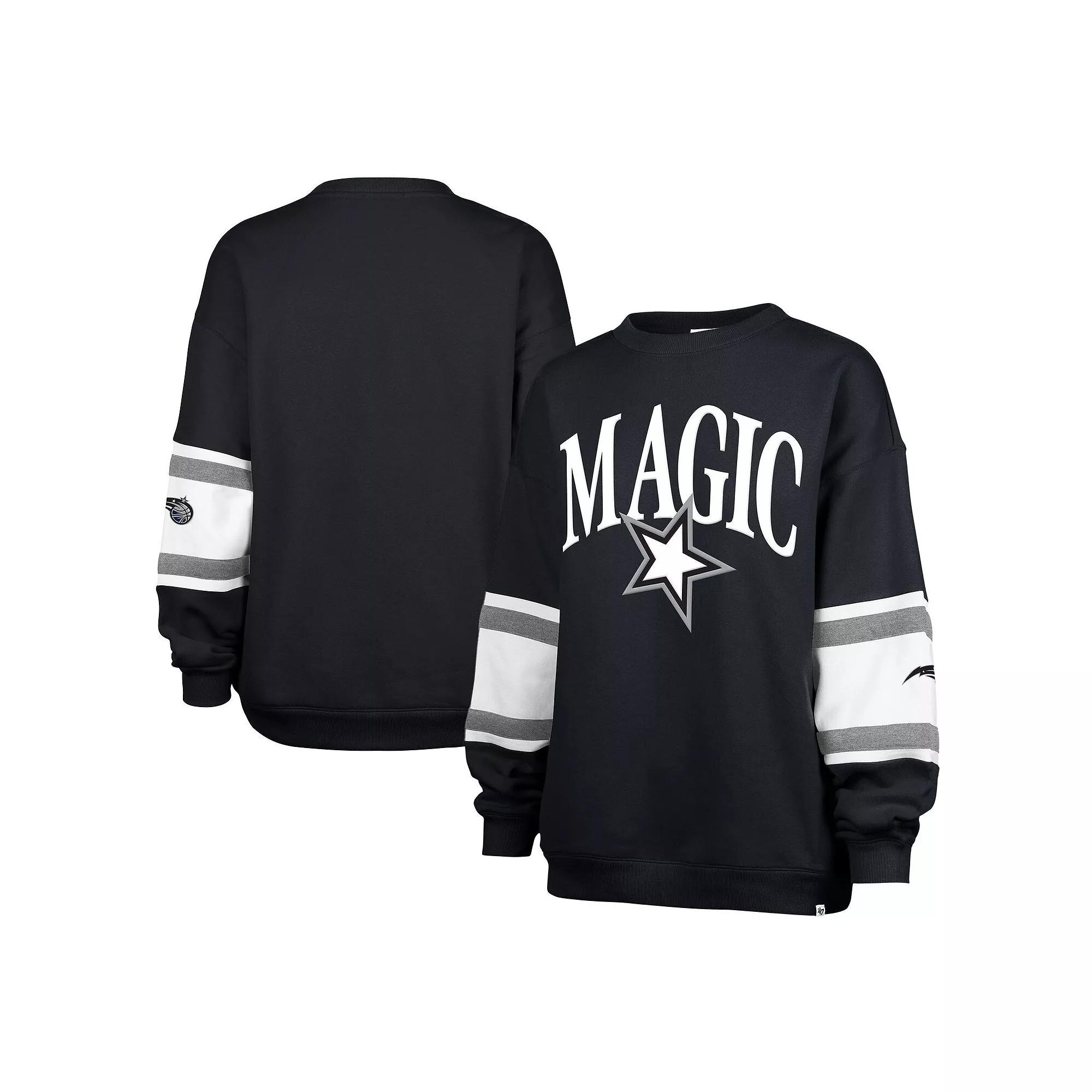 Women's '47 Navy Orlando Magic 2024/25 City Edition Steadfast Paneled Pullover Sweatshirt, Size: Small, Mag Blue Product Image