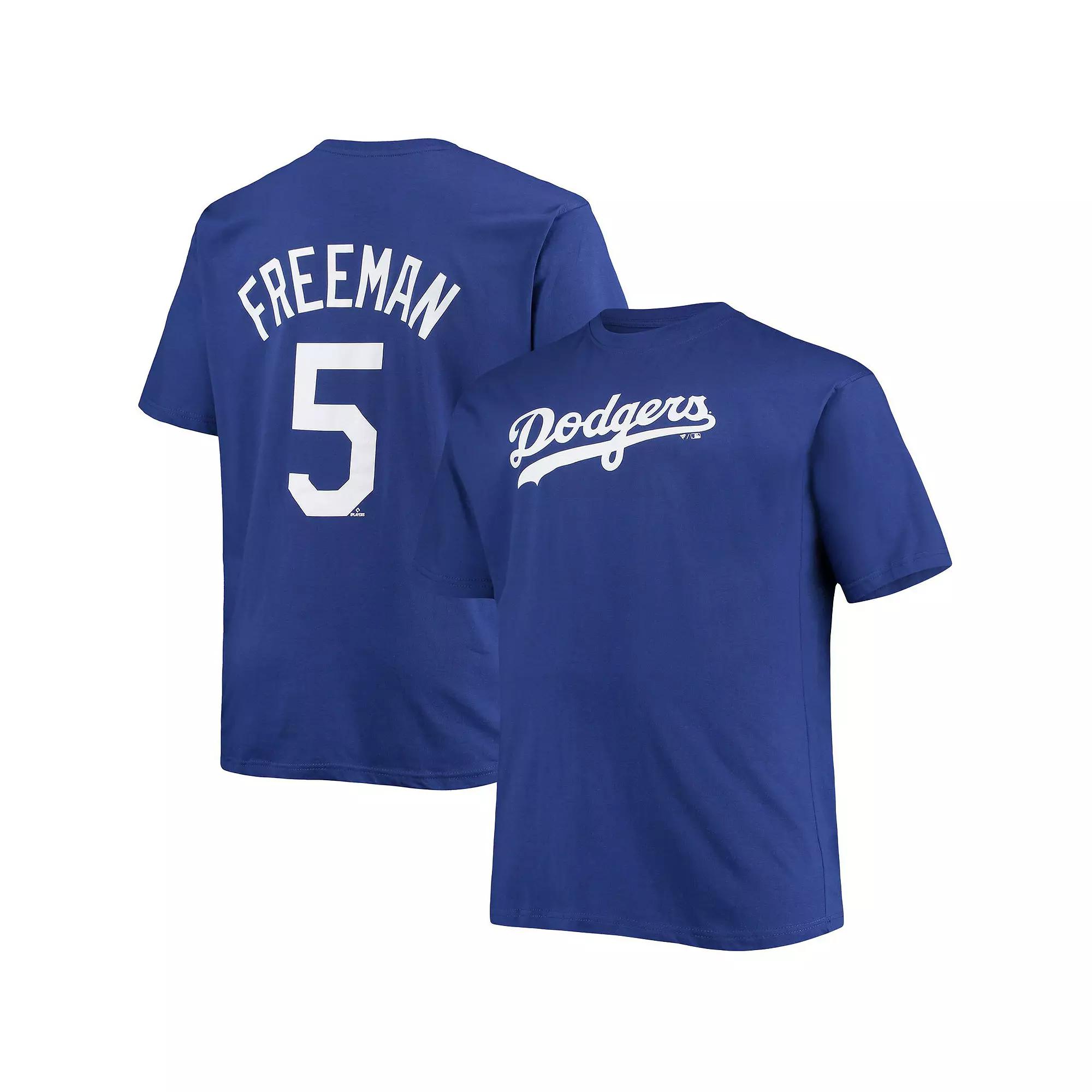 Men's Freddie Freeman Royal Los Angeles Dodgers Big & Tall Name & Number T-Shirt,  Product Image