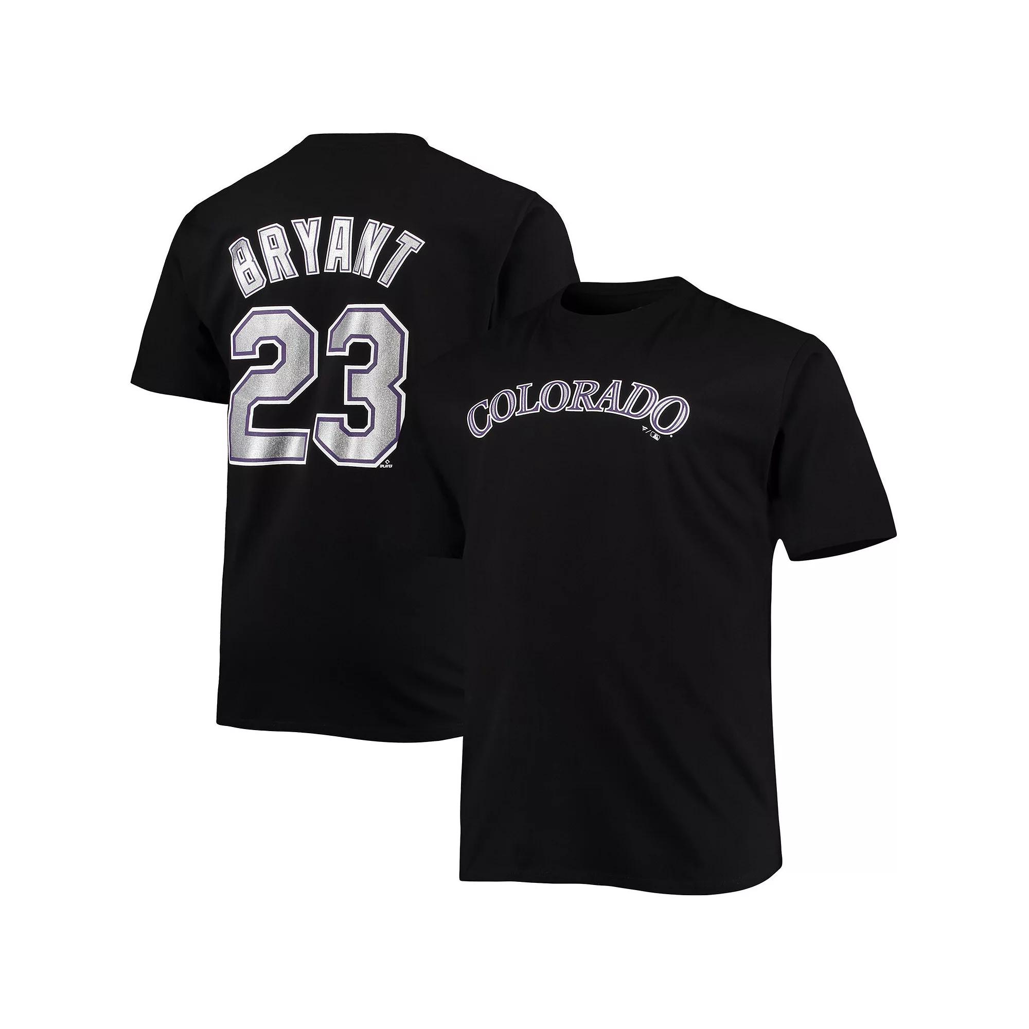 Men's Kris Bryant Black Colorado Rockies Big & Tall Name & Number T-Shirt,  Product Image