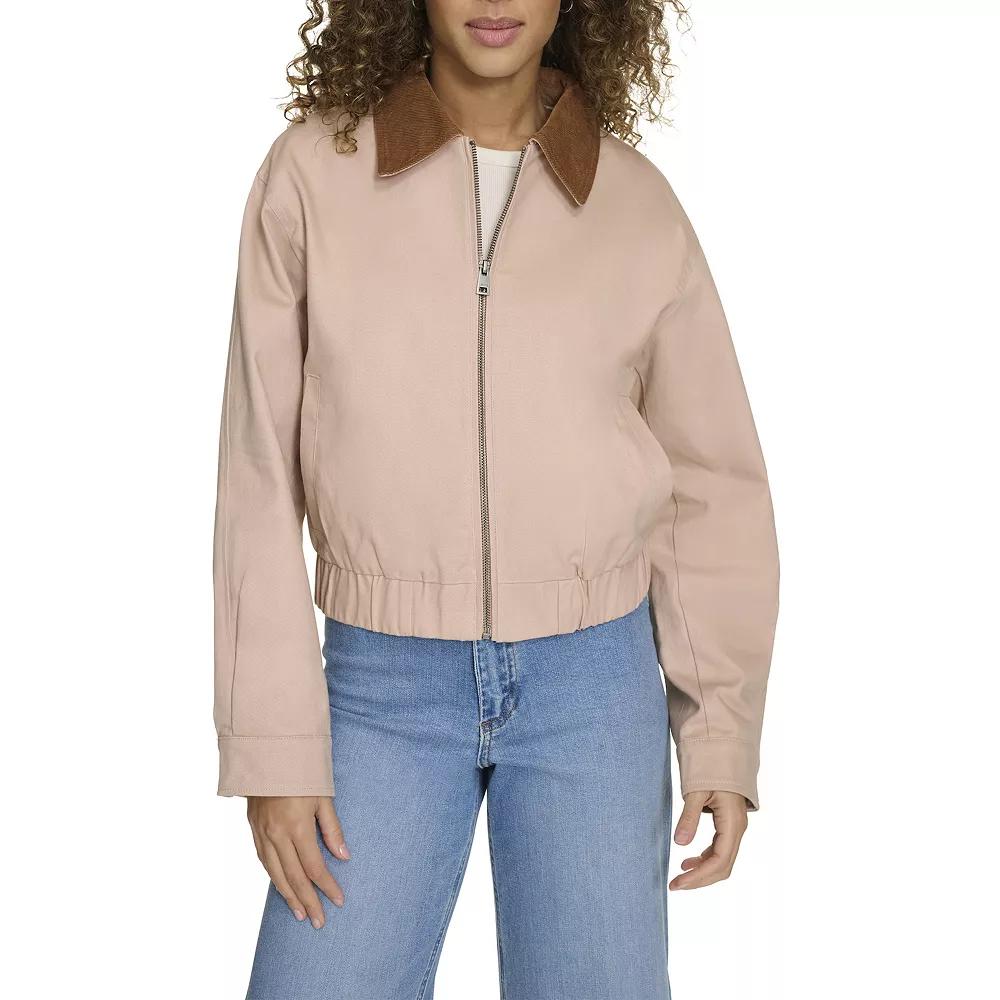 Women's Levi's® Corduroy Collar Shrunken Bomber Jacket, Size: XS, Light Pink Product Image