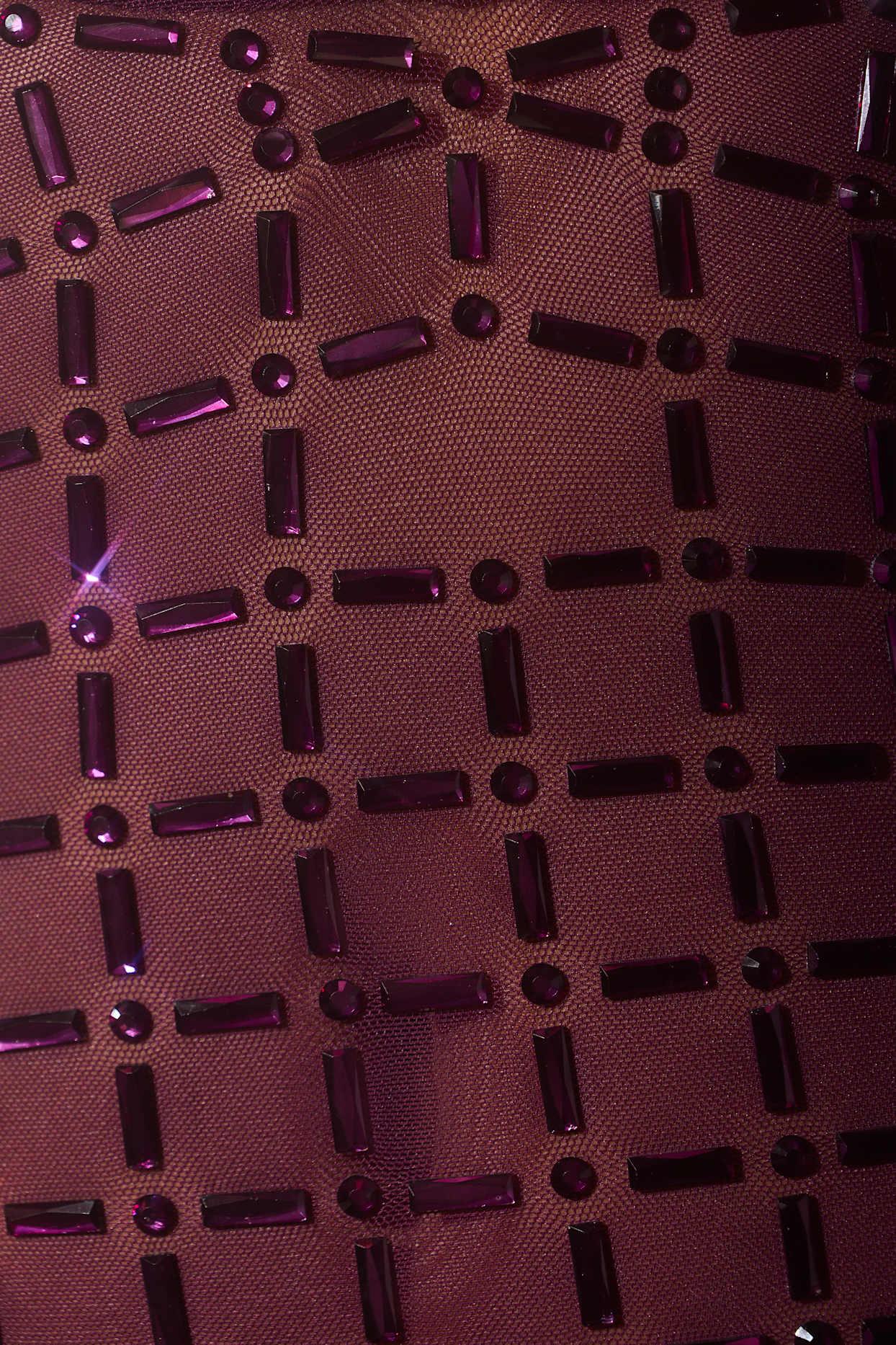 Embellished Halterneck Gown in Deep Purple Product Image