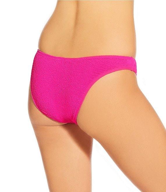 GB Solid Scrunchie Textured Extra High Leg Scoop Swim Bottom Product Image