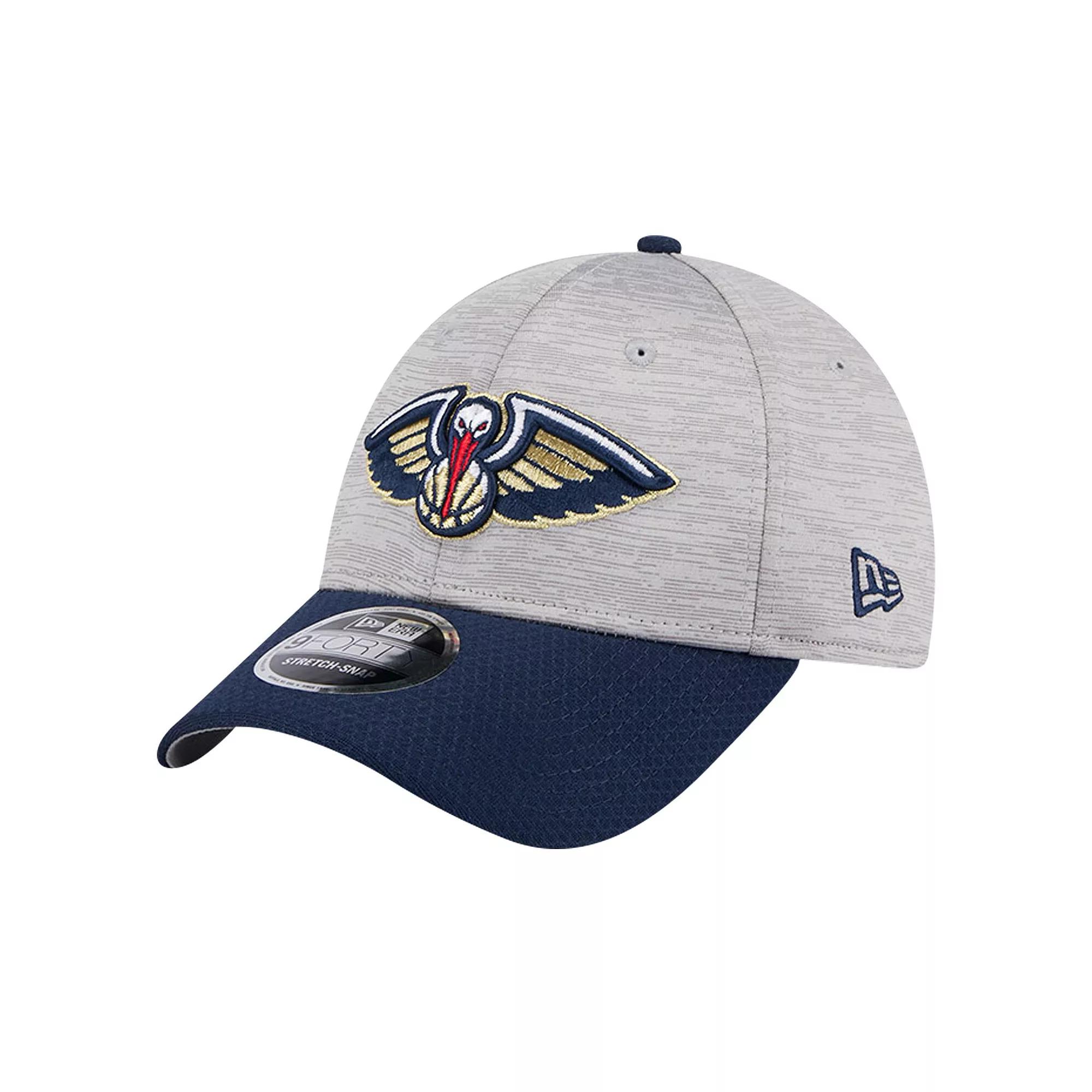 Men's New Era Heather Gray/Navy New Orleans Pelicans Active Digi-Tech Two-Tone 9FORTY Adjustable Hat, Grey Product Image