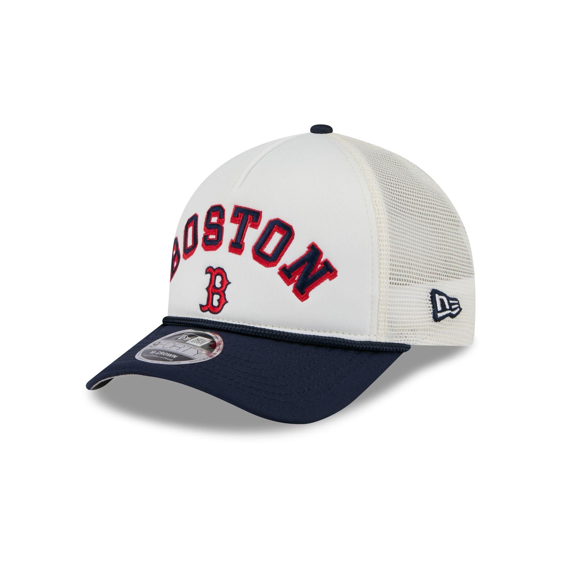 Boston Red Sox Chrome Arch 9FORTY M-Crown A-Frame Trucker Hat Male Product Image