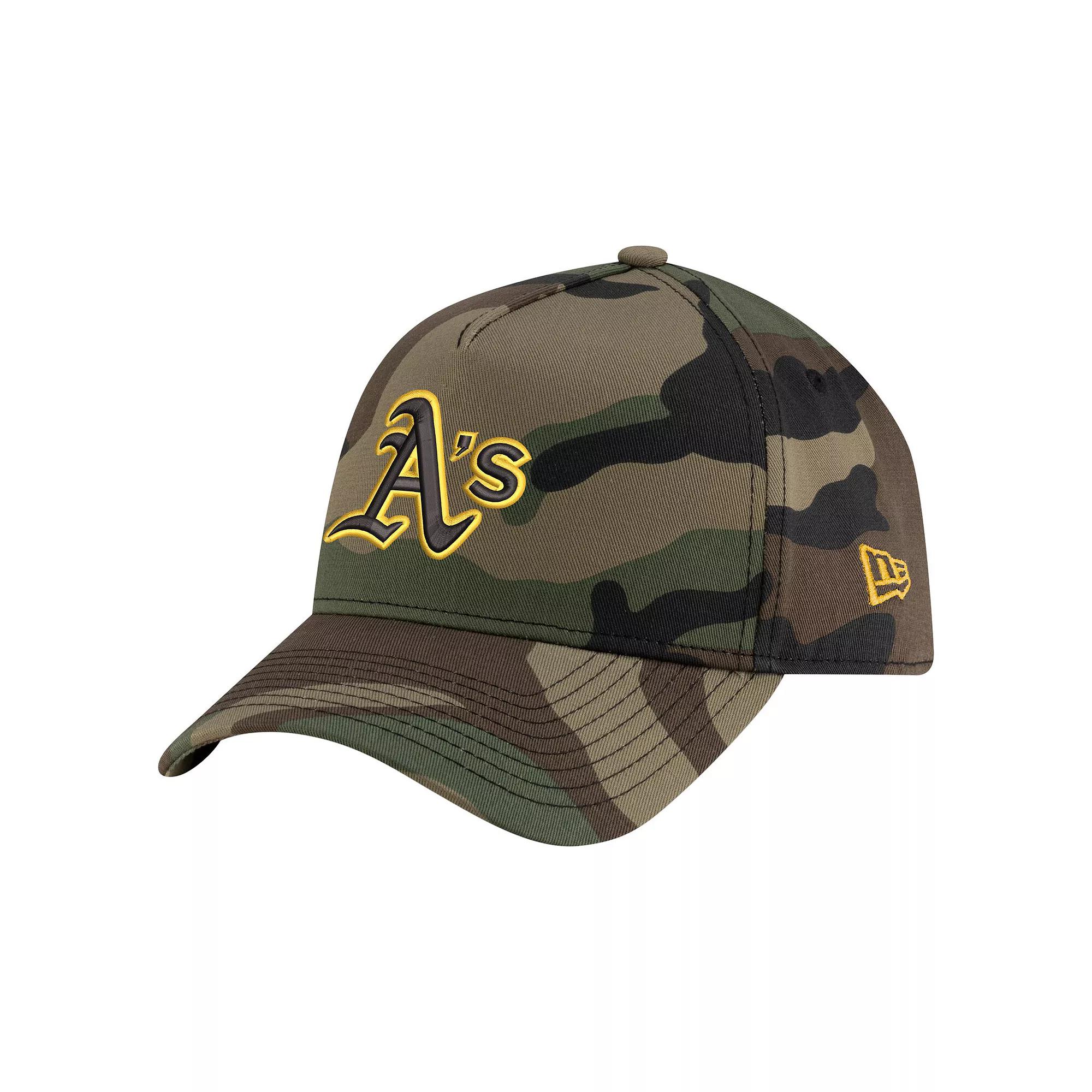 Men's New Era Camo Houston Astros Woodland Team Pop 9FORTY A-Frame Adjustable Hat, Green Product Image