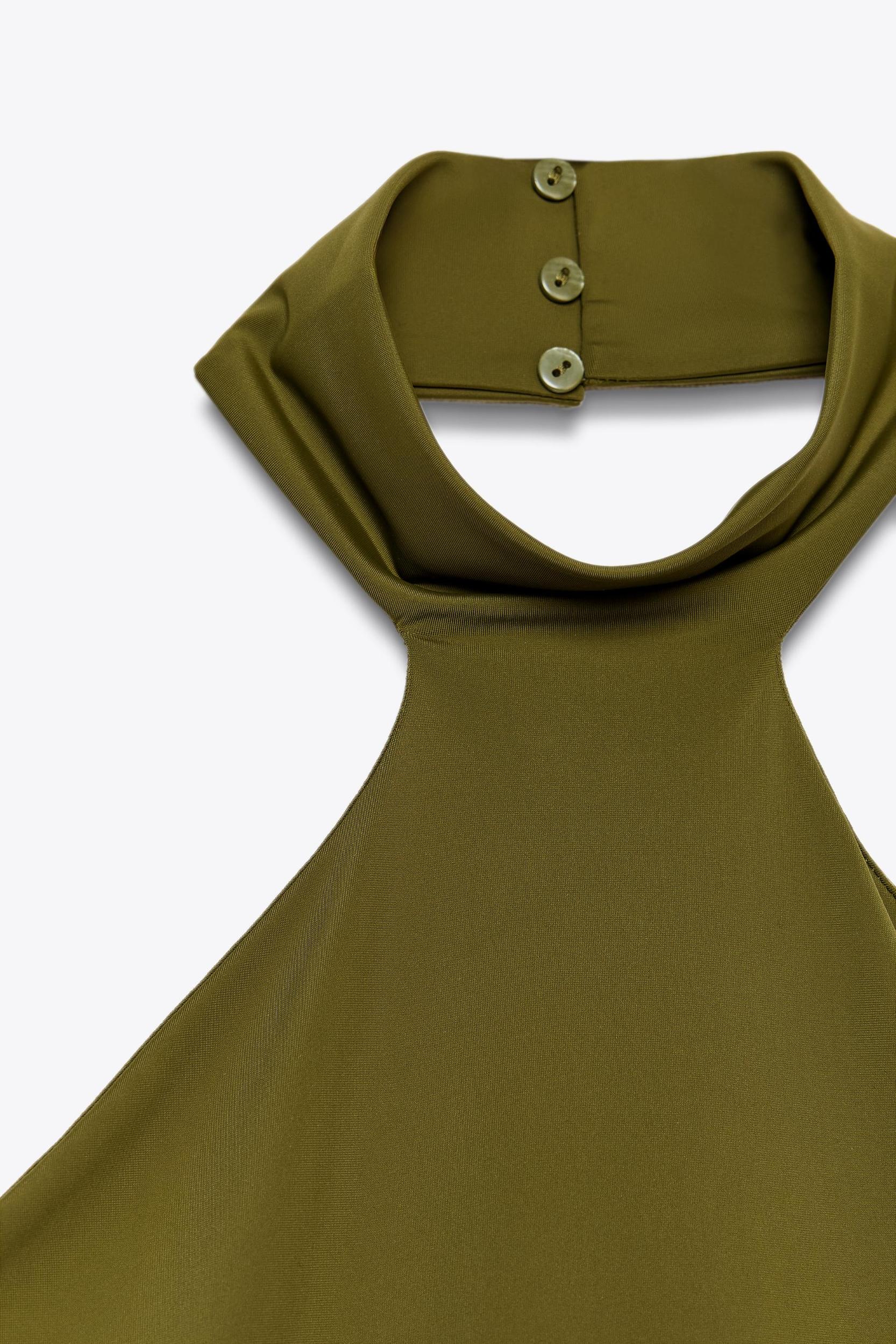 POLYAMIDE HALTER TOP Product Image