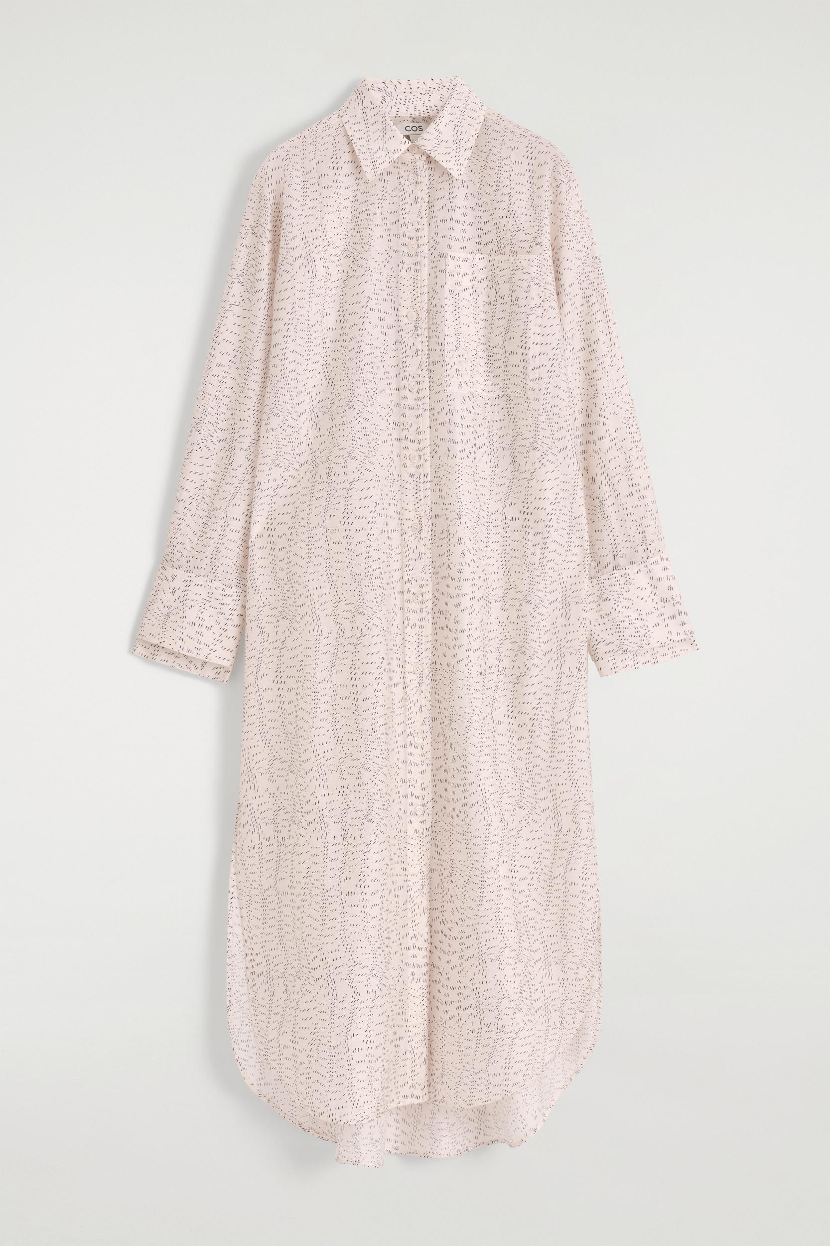 PRINTED FLUID SHIRT DRESS Product Image