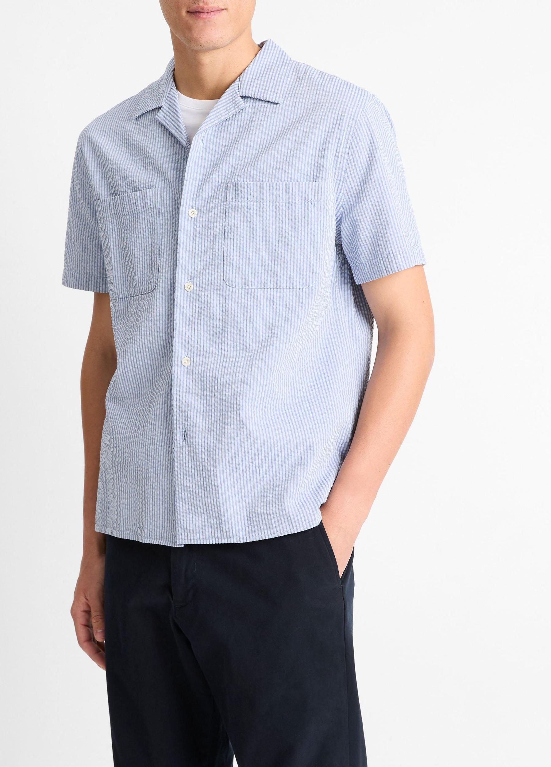 Italian Cotton Seersucker Shirt Product Image