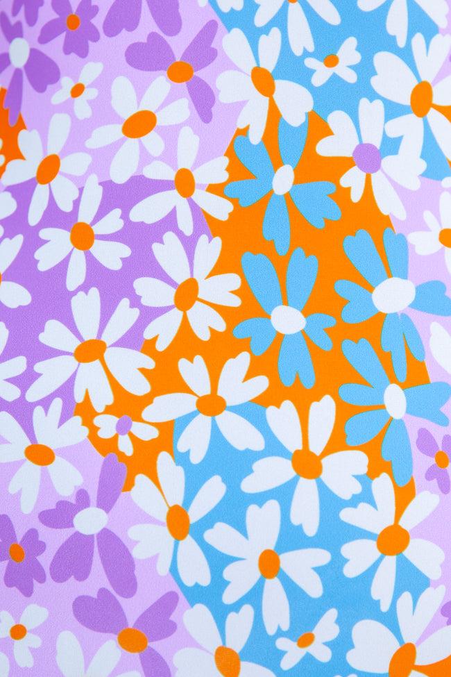 Summer Love Purple Retro Floral One Piece Swimsuit FINAL SALE Product Image