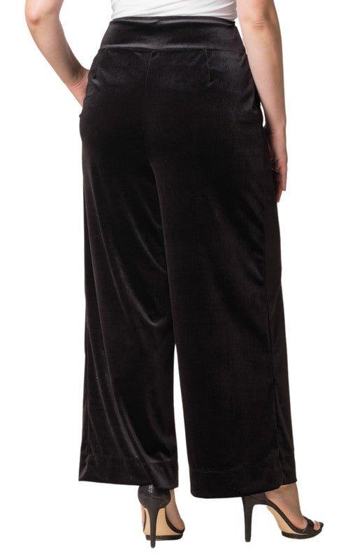 Velvet Luxe Wide Leg Pants - Plus Product Image