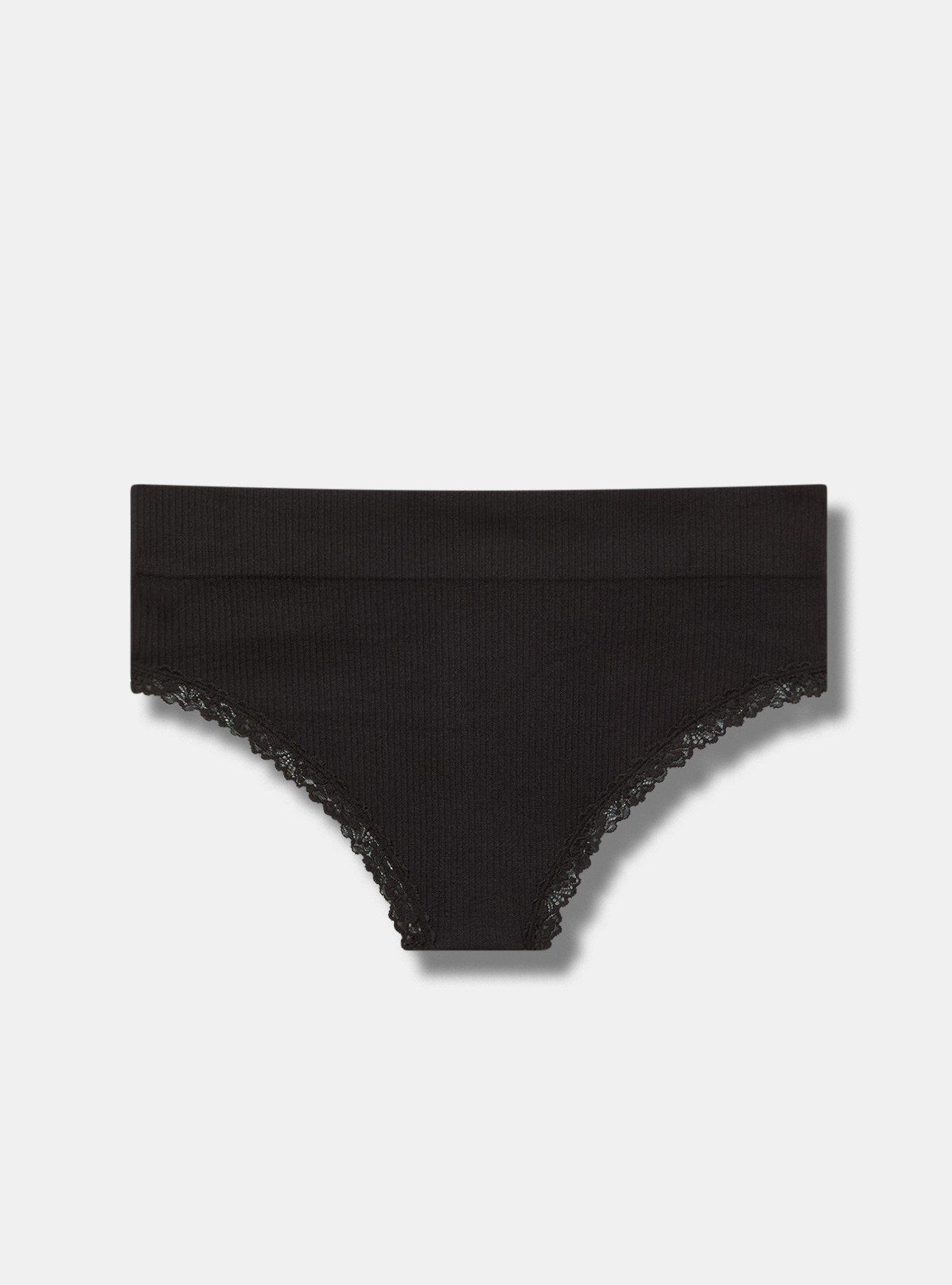 High-Rise Seamless Rib Thong Panty Product Image