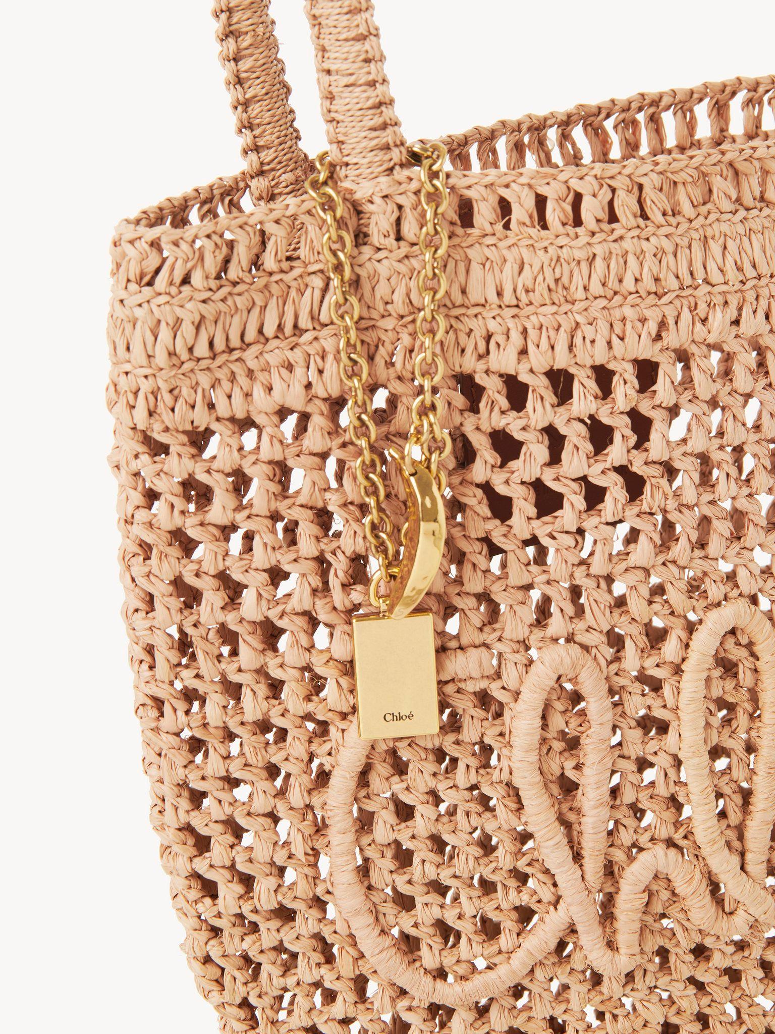 Small Summer Banana tote bag in raffia Product Image