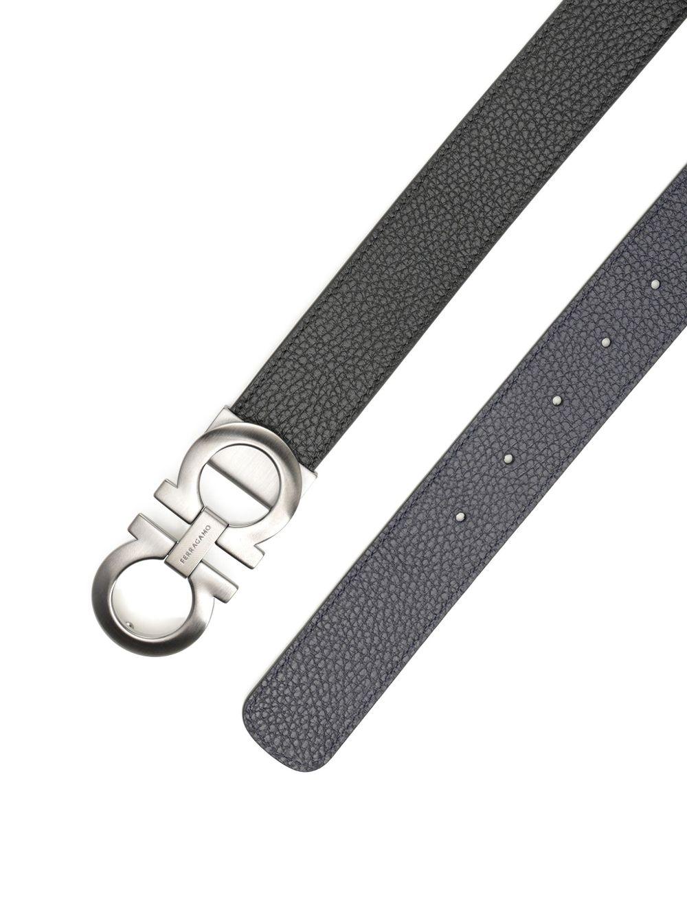 logo-buckle leather belt Product Image