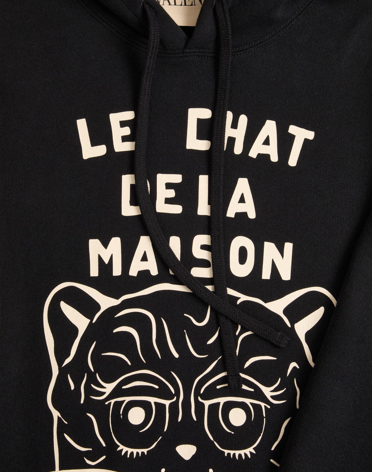 Cotton Sweatshirt With Le Chat De La Maison Patch Product Image