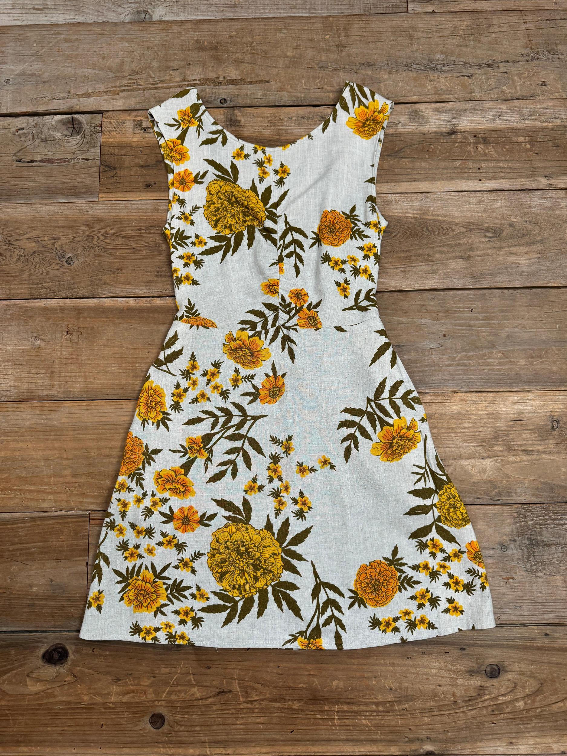 Archie Dress in Oat Marigold Linen Product Image