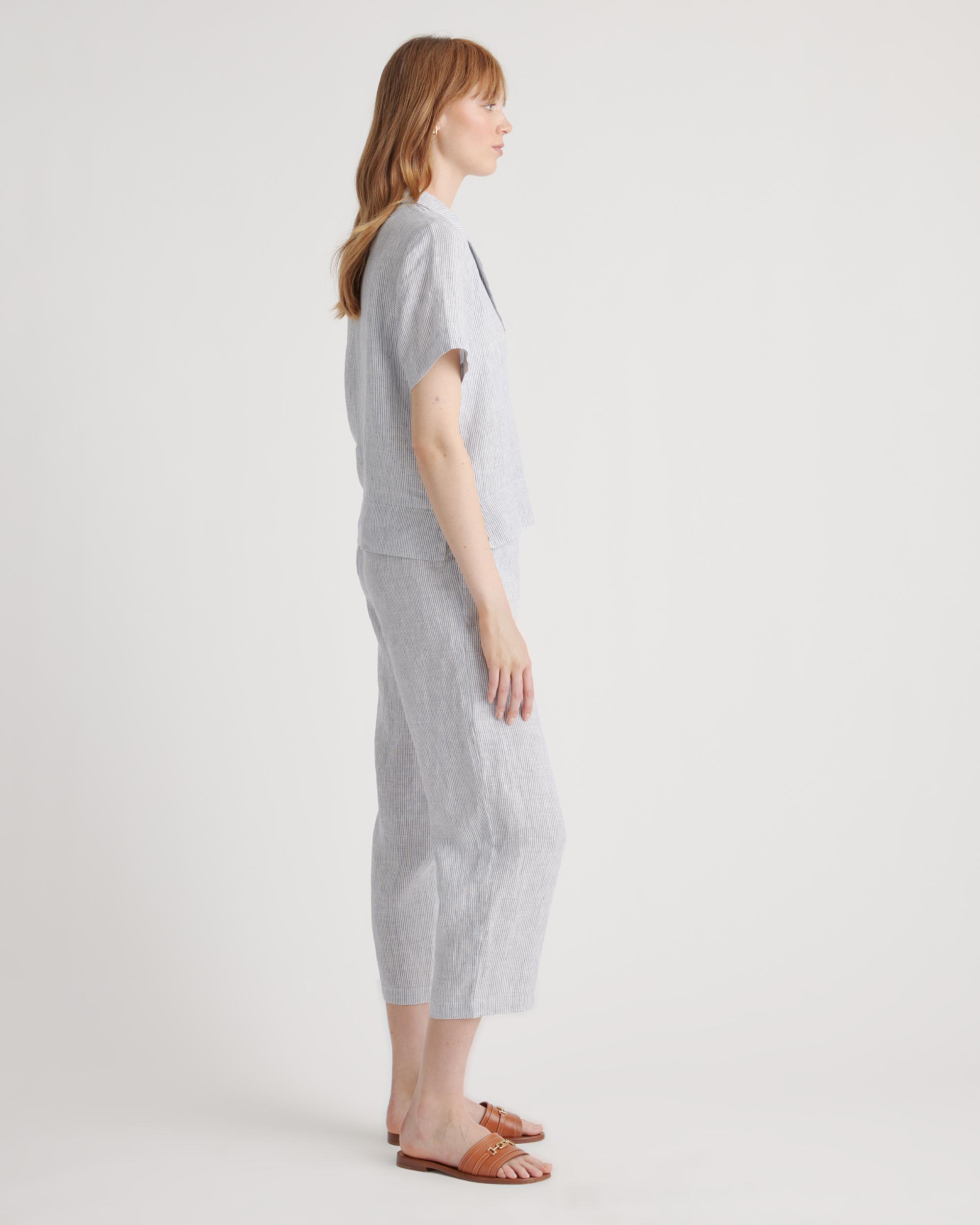 Quince | Women's 100% European Linen Short Sleeve Shirt Size XS Product Image