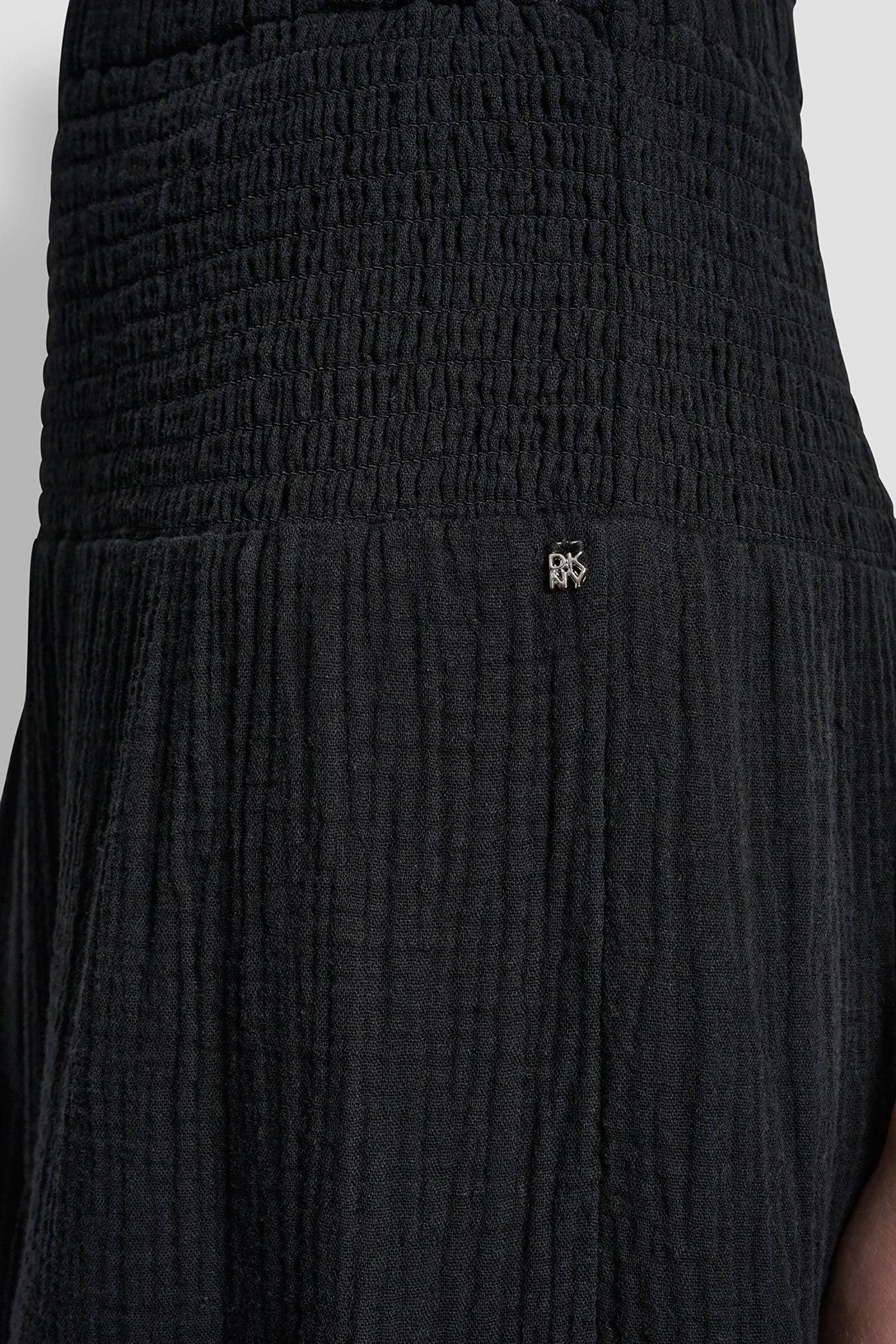 SMOCKED WAIST MAXI TIERED SKIRT Product Image