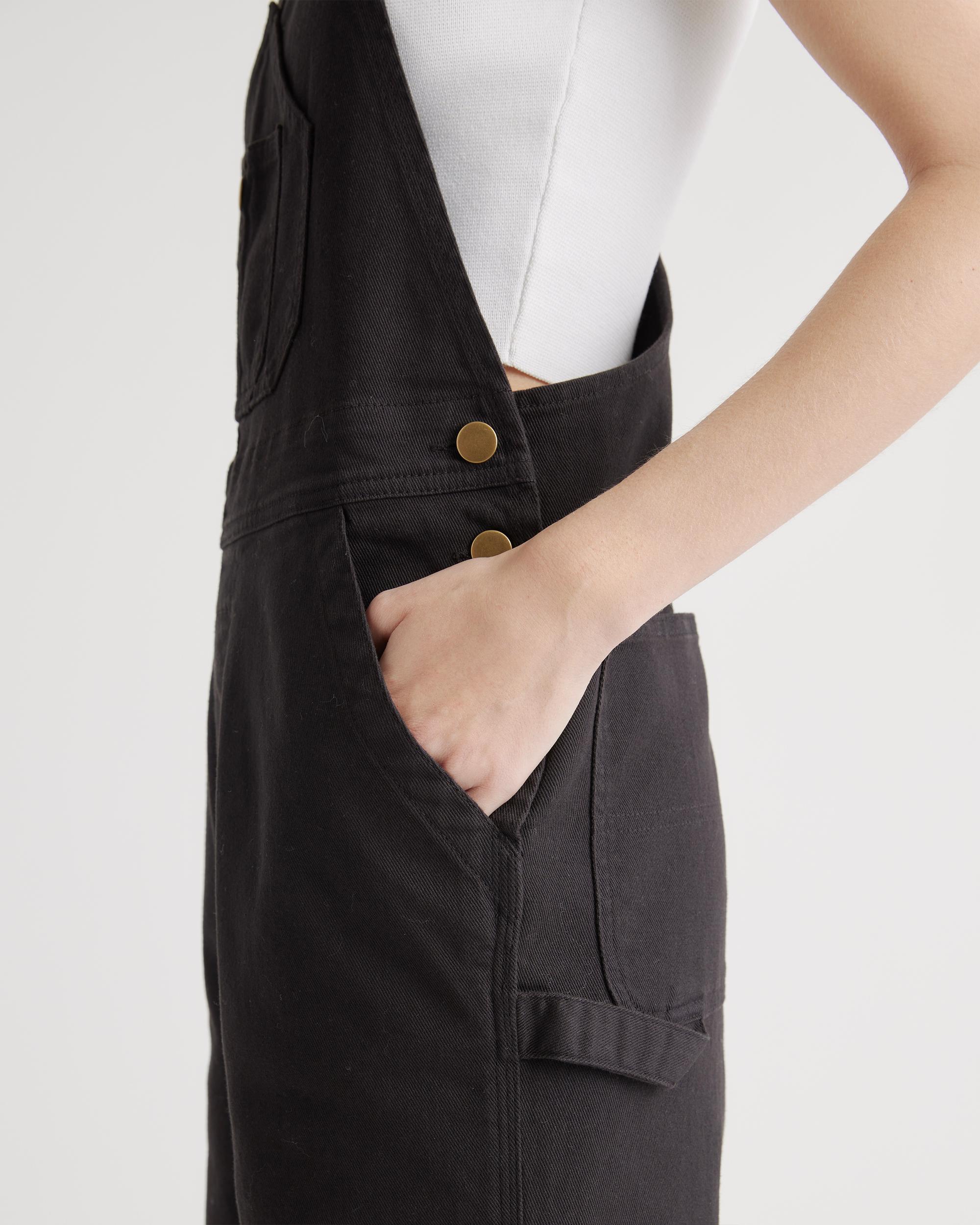 Quince | Women's Organic Stretch Cotton Twill Relaxed Overalls Size XS, Organic Cotton Product Image