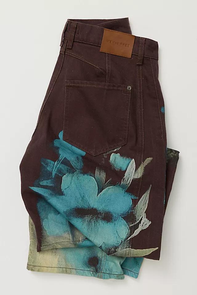 We The Free Good Luck Printed Barrel Jeans Product Image