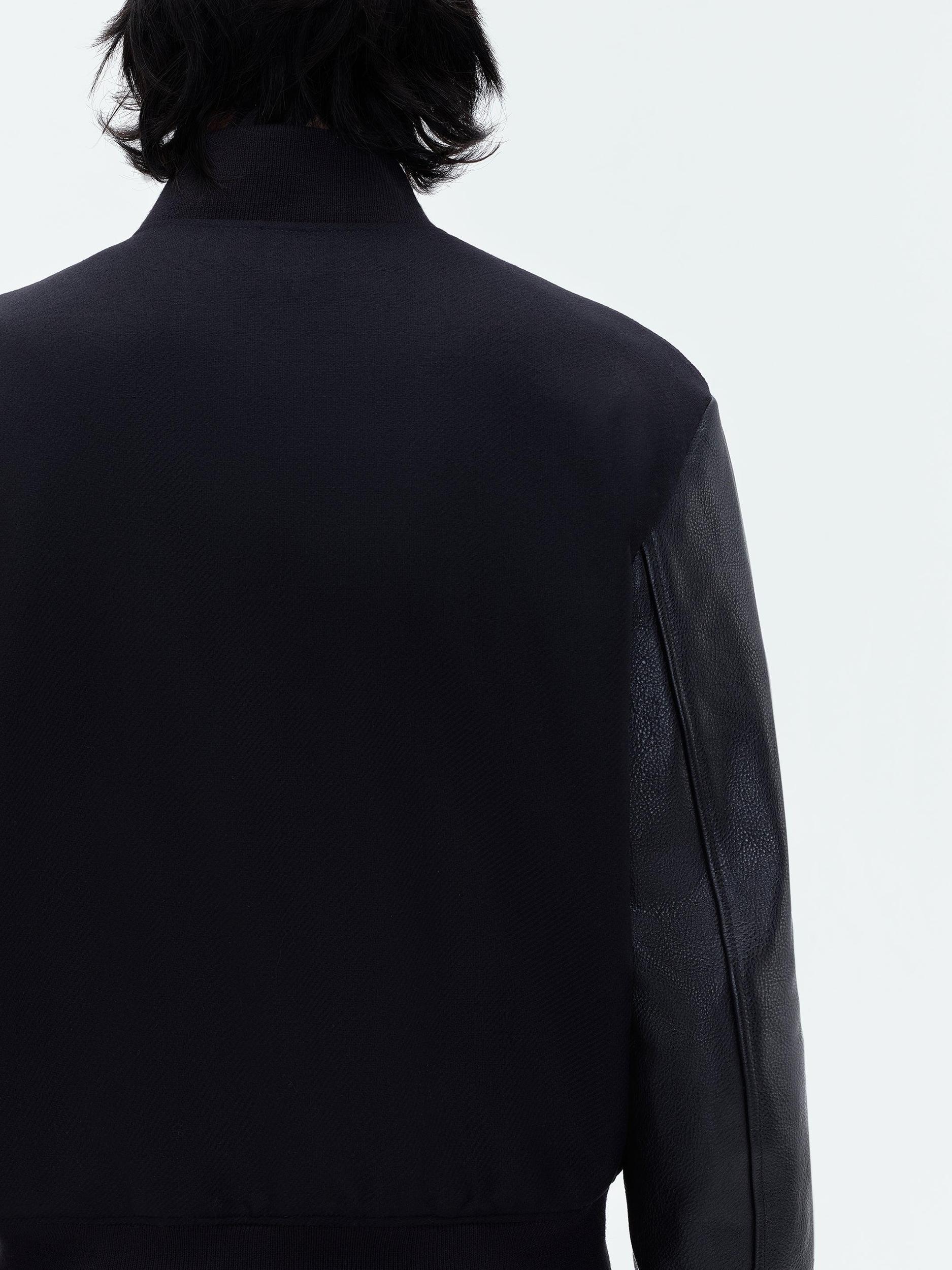 AMIRI STAGGERED VARSITY JACKET - Black Product Image