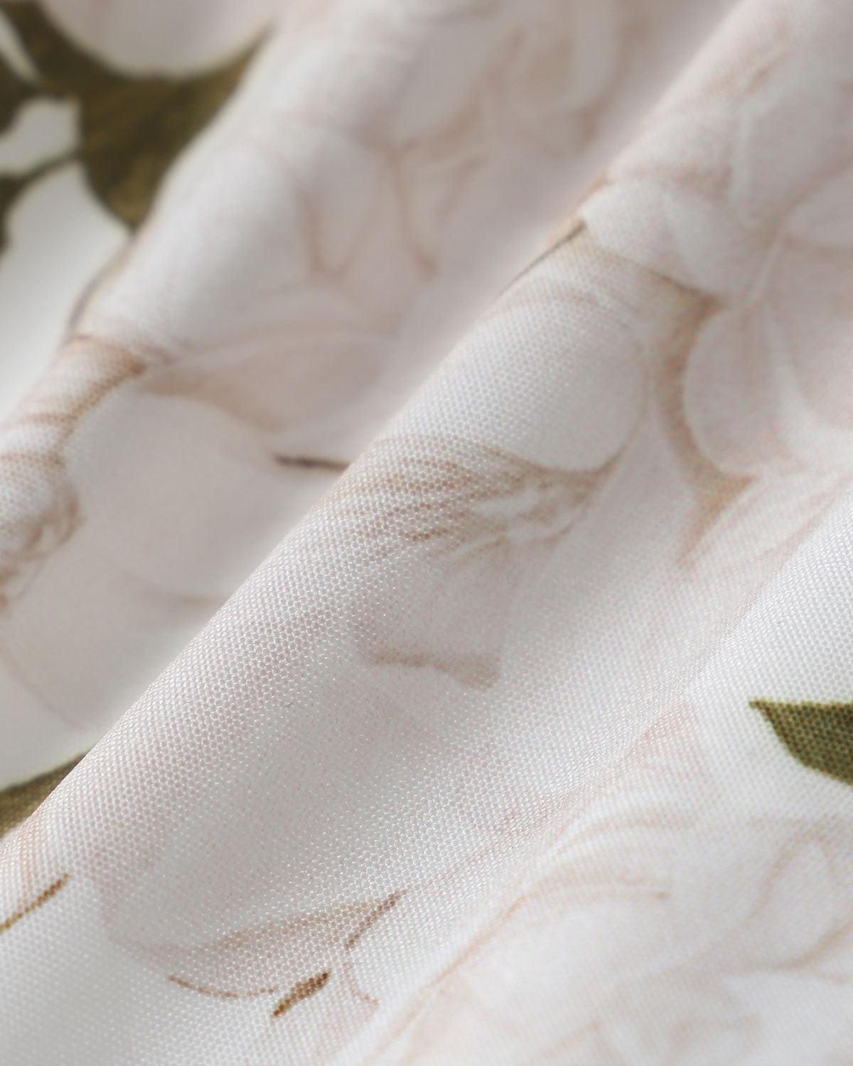 White Floral Shirred Square Neck Cami Top Product Image