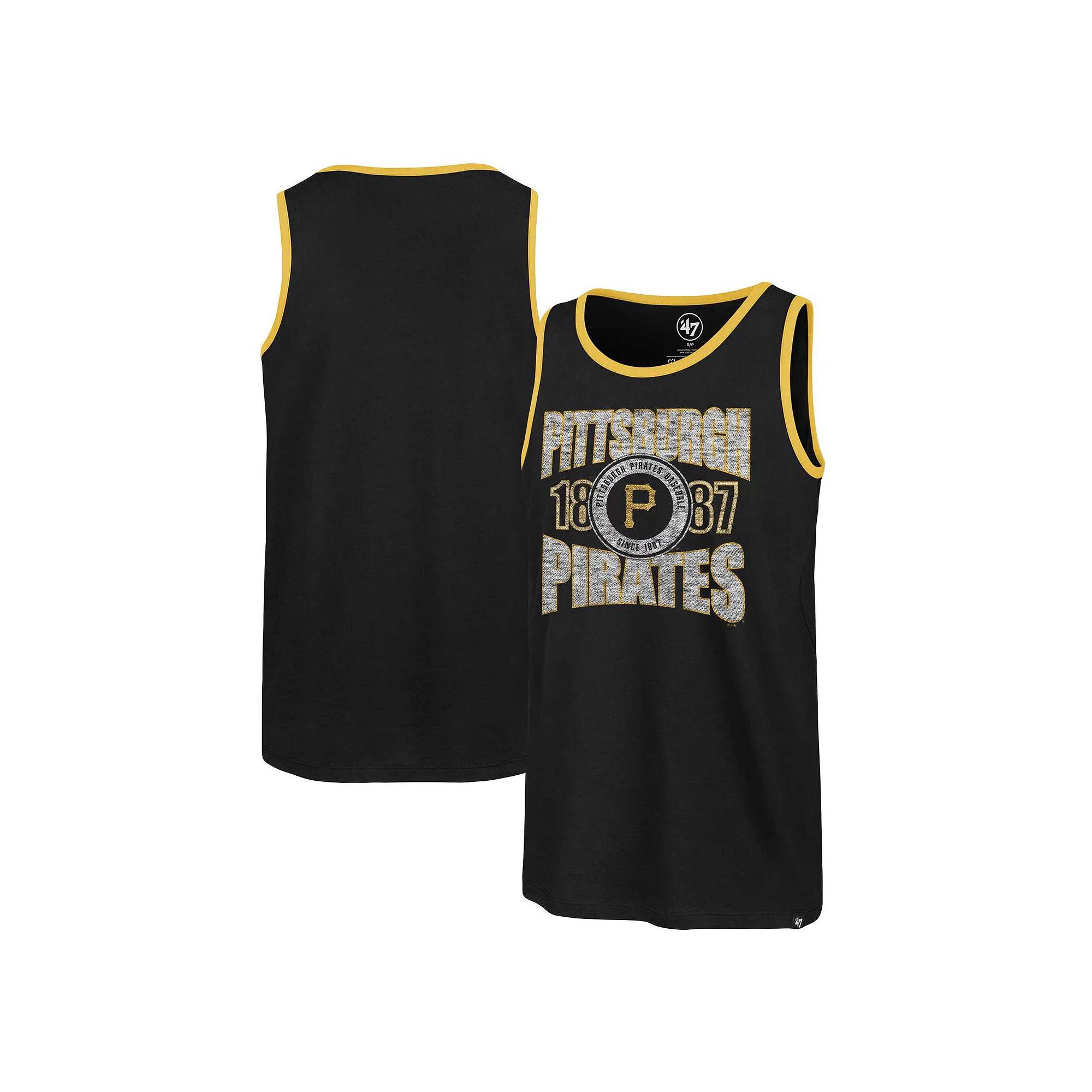 Men's '47 Black Pittsburgh Pirates Upload Franklin Tank Top, Size: Small Product Image