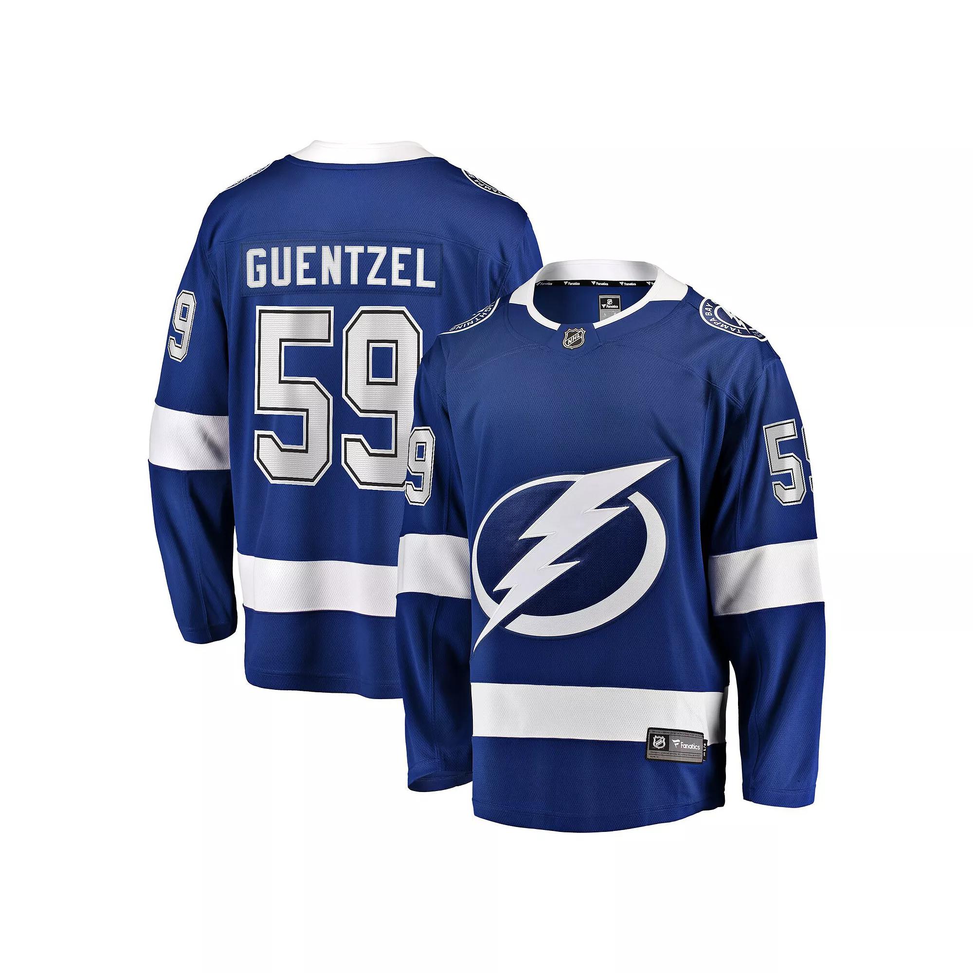 Men's Fanatics Jake Guentzel Blue Tampa Bay Lightning Home Premier Breakaway Player Jersey,  Product Image