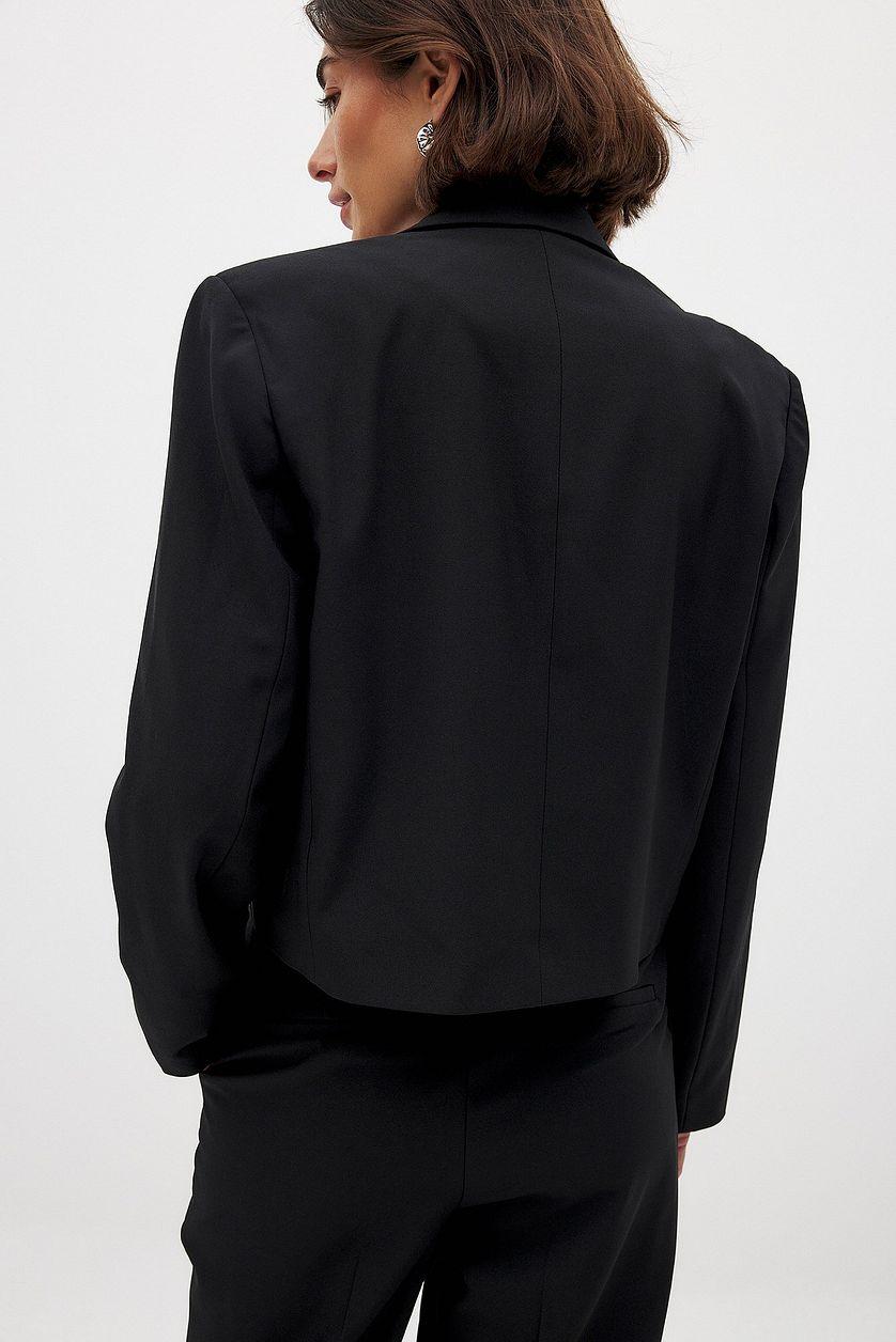Short Tailored Straight Blazer Product Image