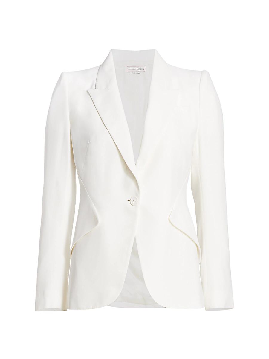 Womens Tailored Peak-Lapel Jacket Product Image