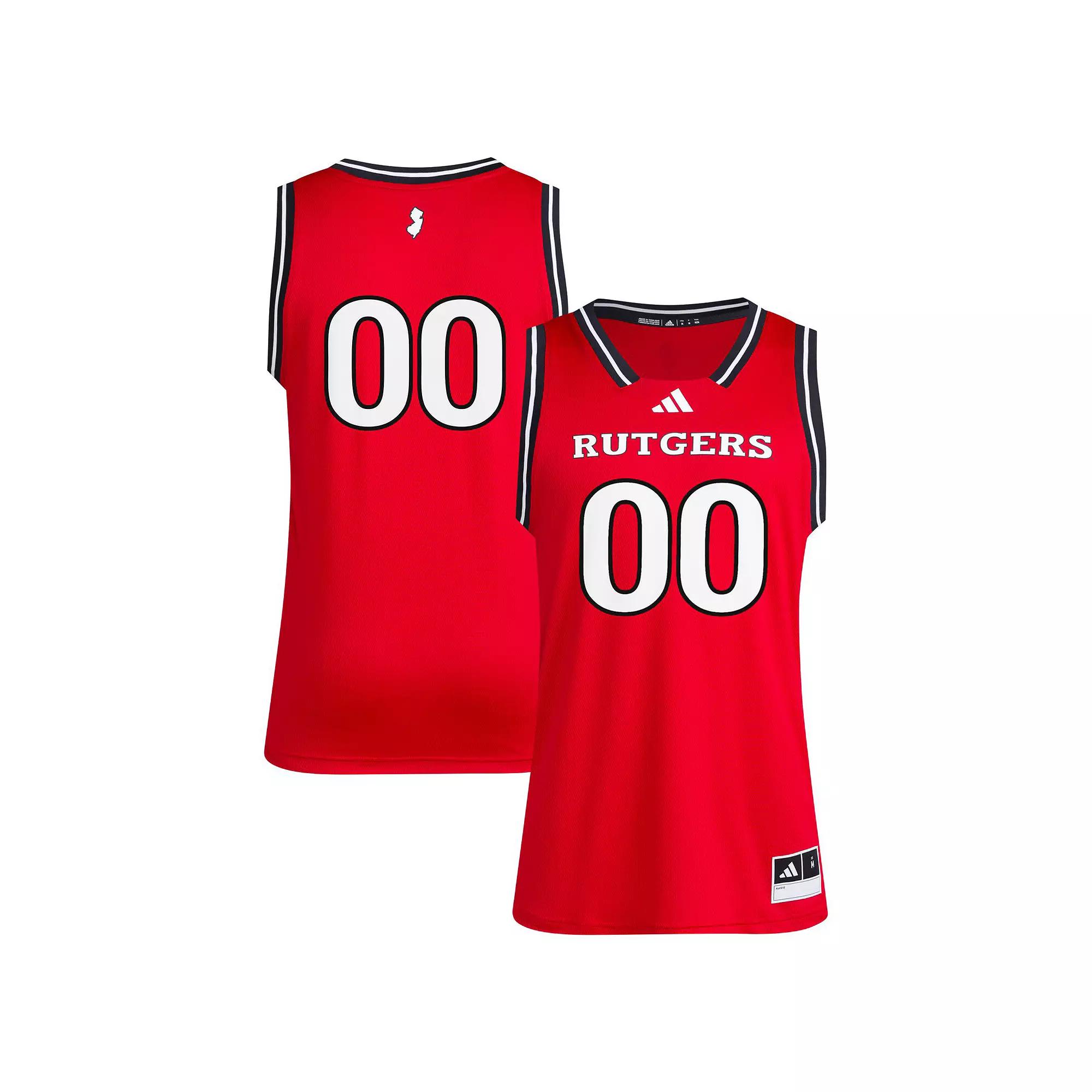 Men's adidas #00 Scarlet Rutgers Scarlet Knights Replica Swingman Jersey,  Product Image