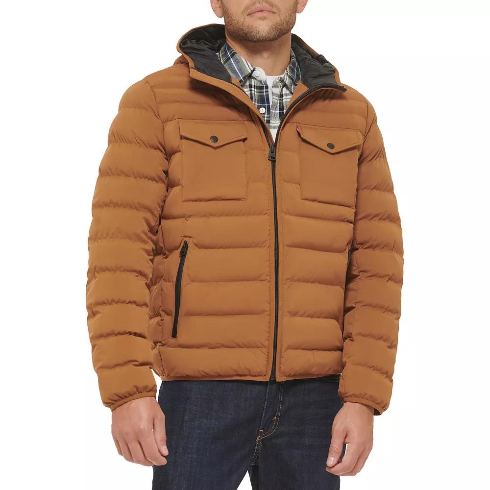 Men's Levi's® Stretch Two Pocket Quilted Hooded Jacket,  Product Image