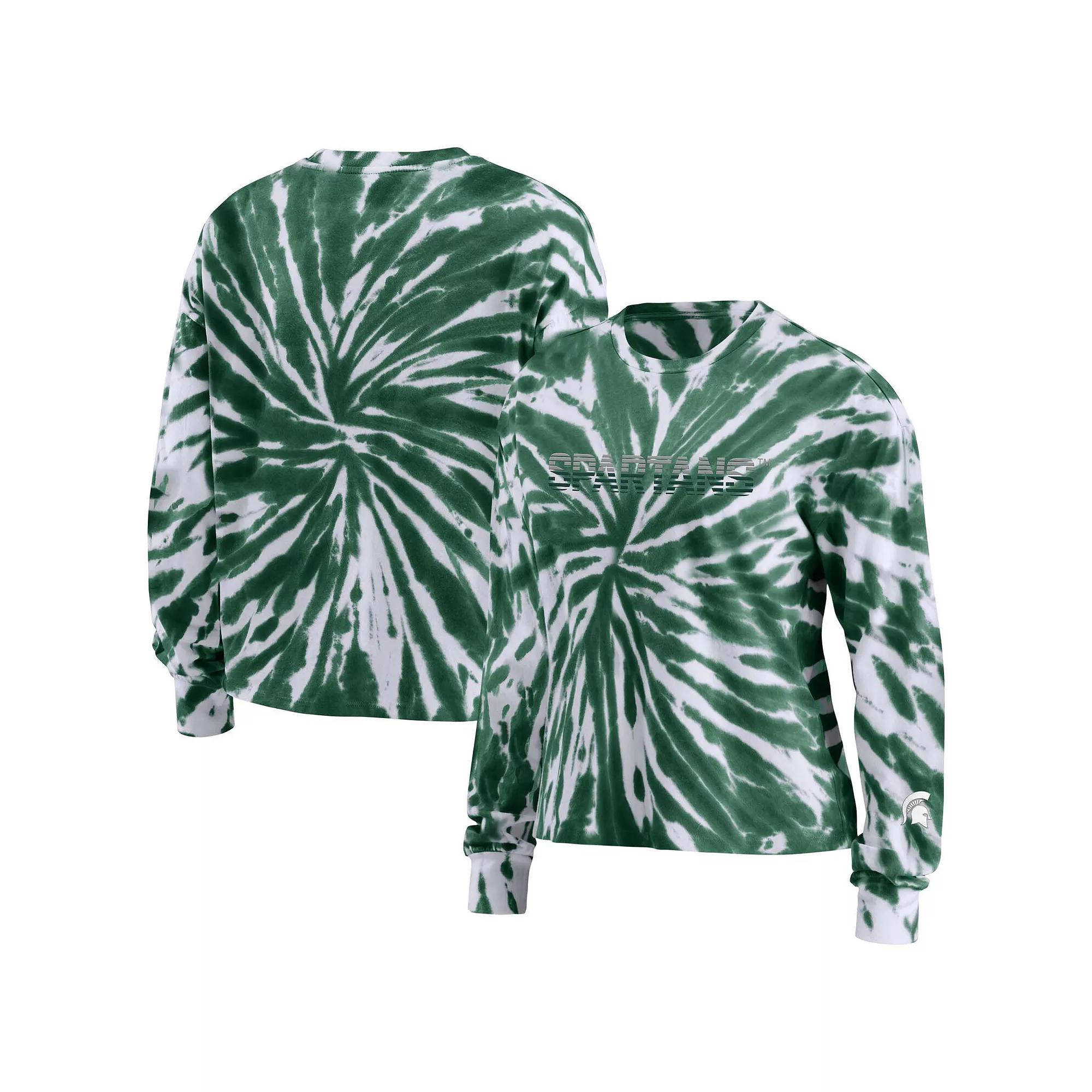 Women's WEAR by Erin Andrews Navy Montreal Canadiens Tie-Dye Long Sleeve T-Shirt, Size: Large, Cnd Blue Product Image